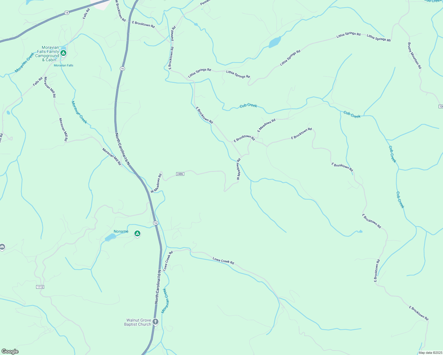 map of restaurants, bars, coffee shops, grocery stores, and more near 330 West Meadows Road in Moravian Falls