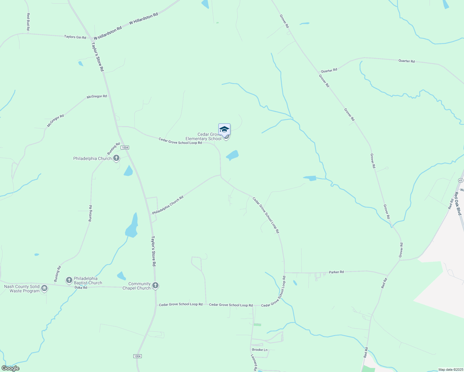 map of restaurants, bars, coffee shops, grocery stores, and more near Cedar Grove School Loop Rd in Nashville