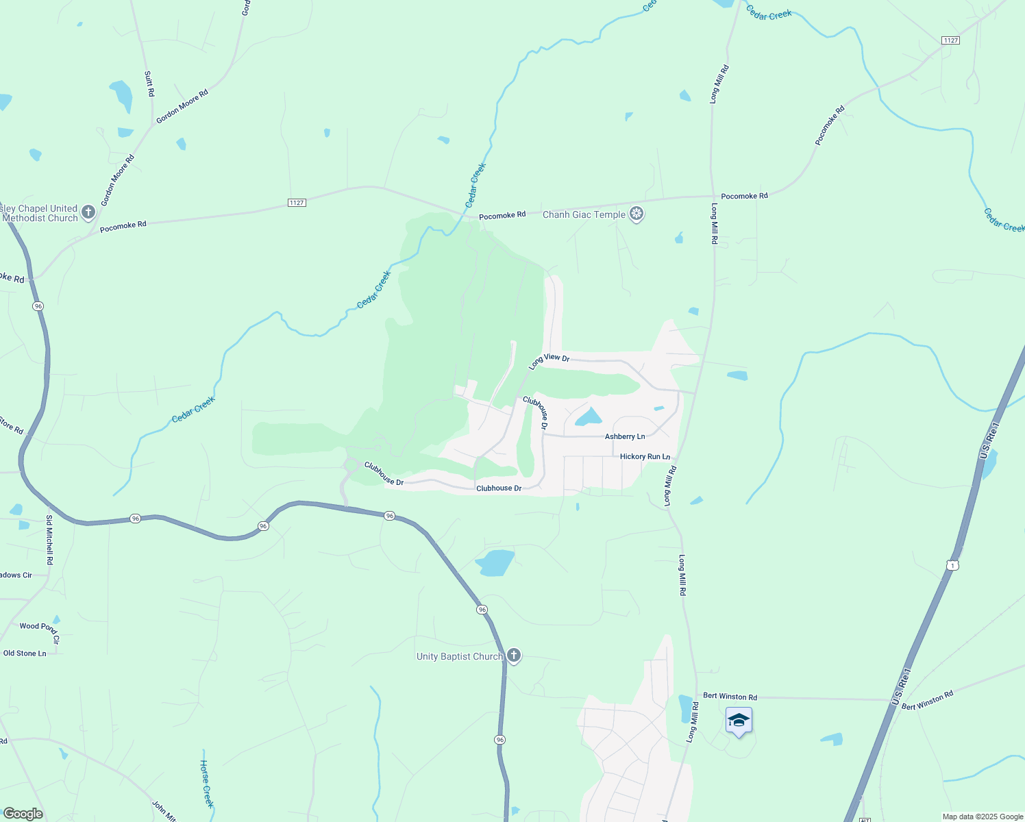 map of restaurants, bars, coffee shops, grocery stores, and more near 470 Long View Drive in Franklinton