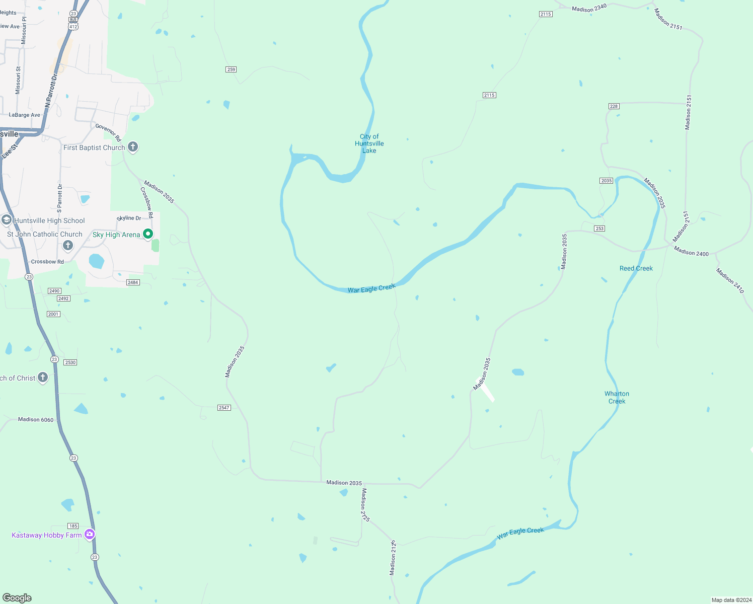 map of restaurants, bars, coffee shops, grocery stores, and more near in Huntsville