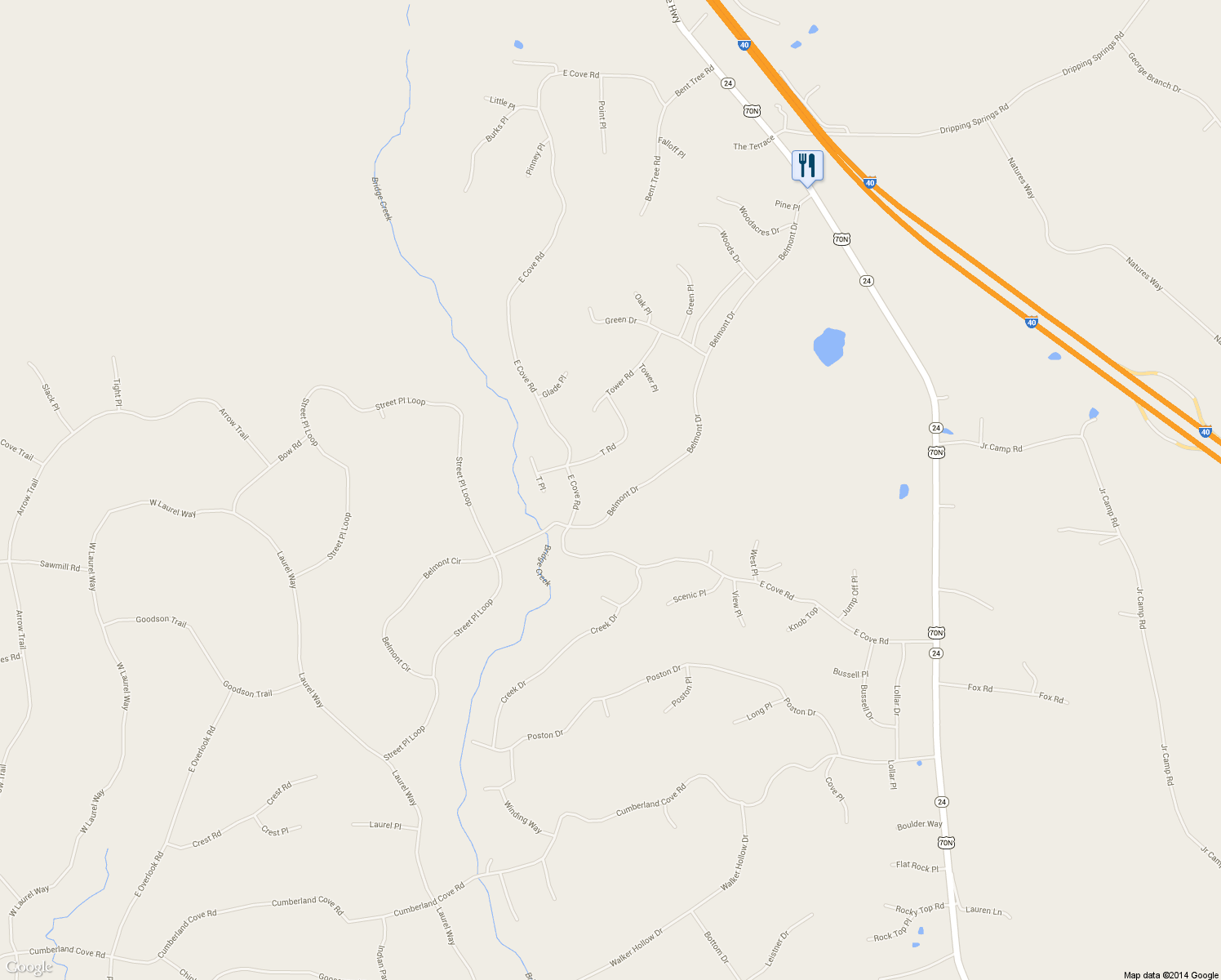 map of restaurants, bars, coffee shops, grocery stores, and more near 1136 Belmont Drive in Monterey