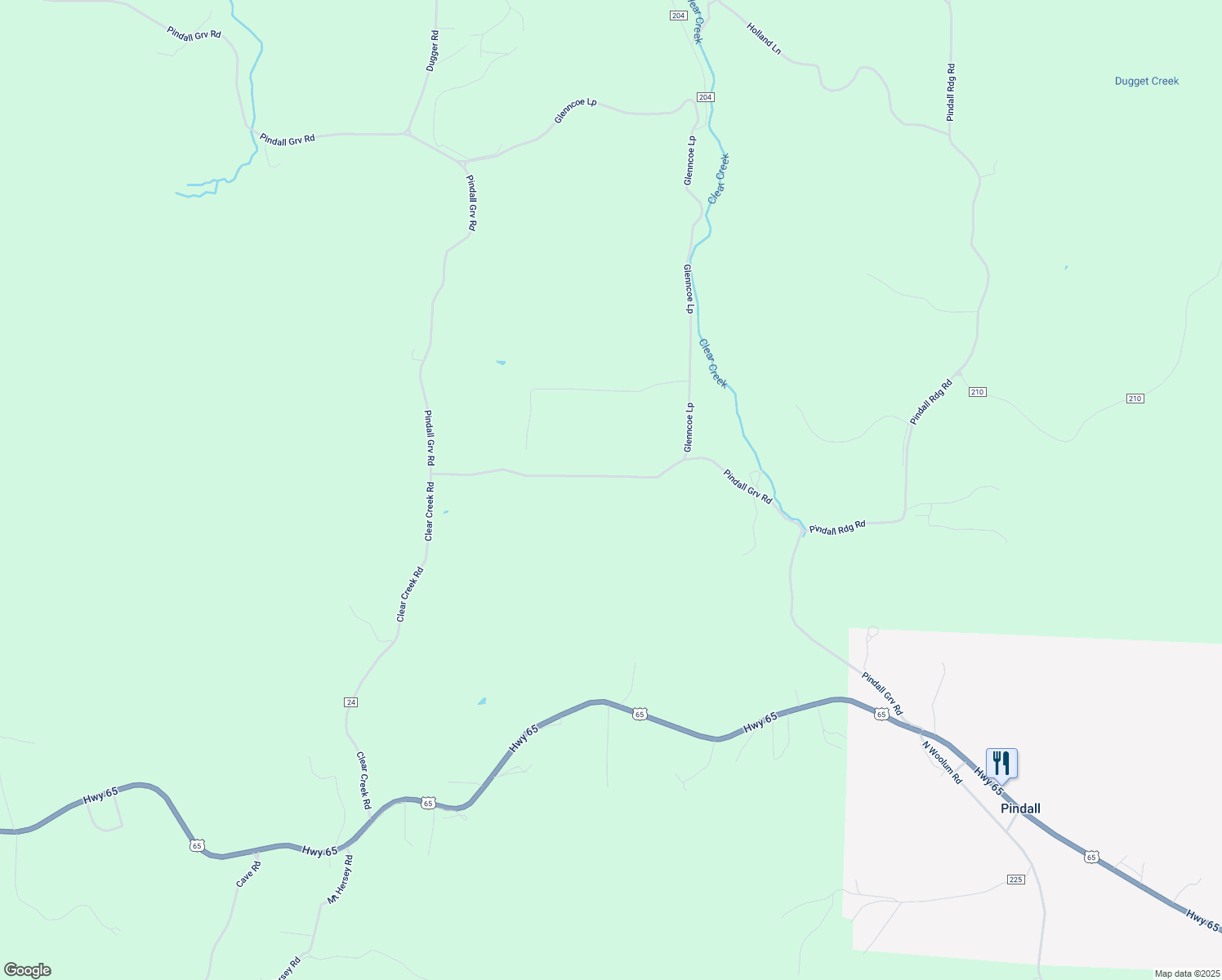 map of restaurants, bars, coffee shops, grocery stores, and more near Searcy 26 Highway in Everton