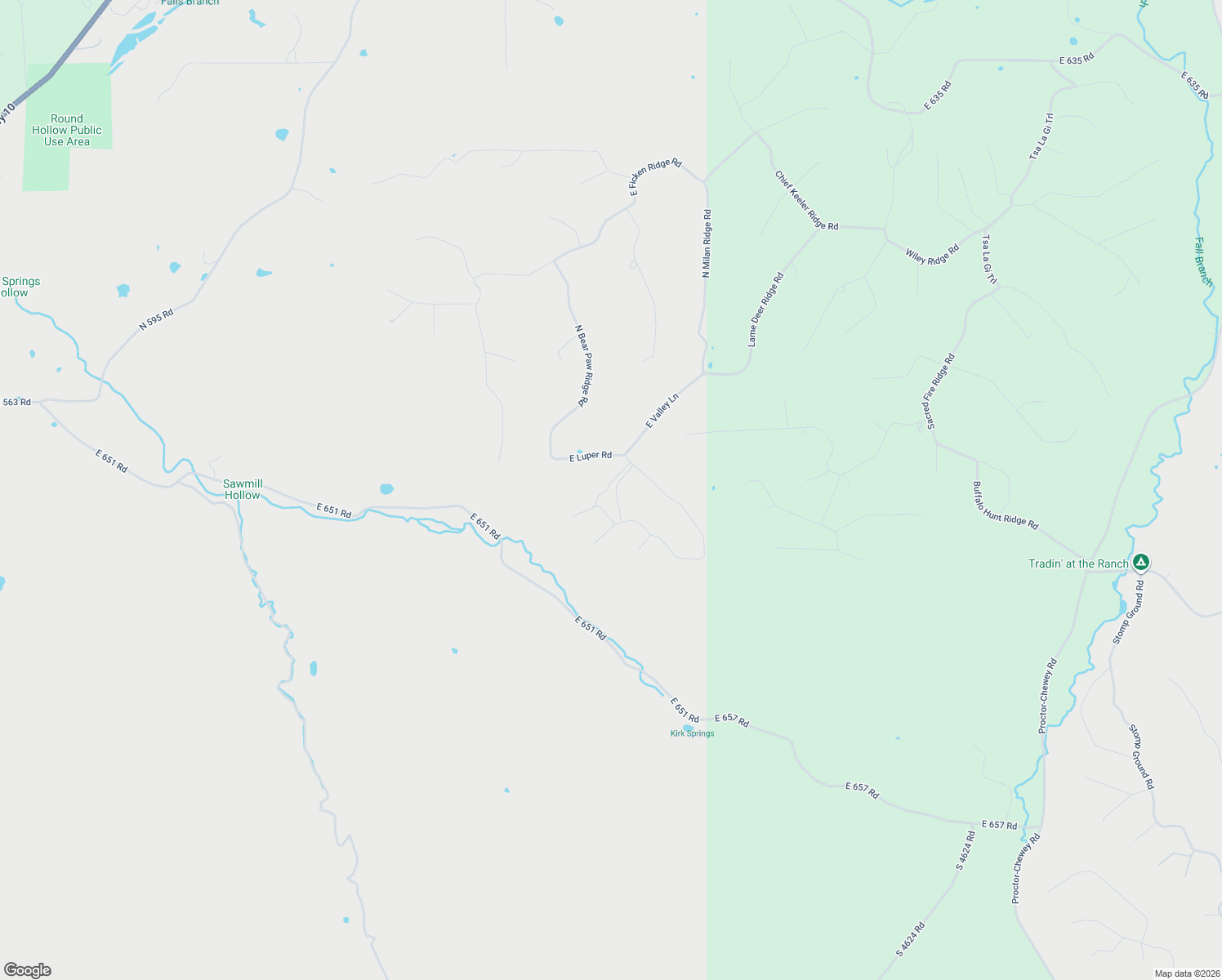 map of restaurants, bars, coffee shops, grocery stores, and more near East Valley Lane in Tahlequah