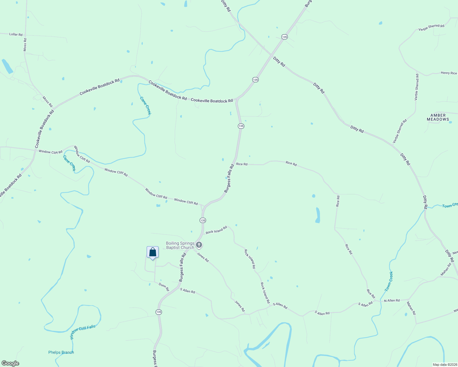 map of restaurants, bars, coffee shops, grocery stores, and more near 5574 Burgess Falls Rd in Baxter