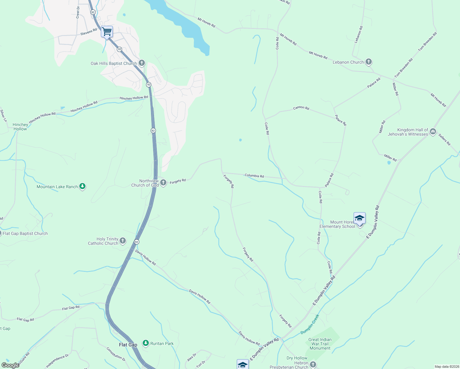 map of restaurants, bars, coffee shops, grocery stores, and more near 681 Forgety Road in Jefferson City