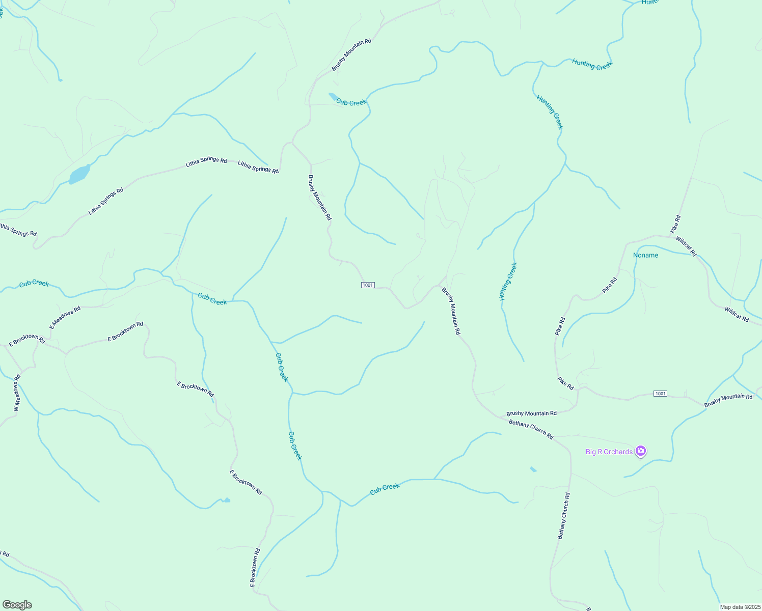 map of restaurants, bars, coffee shops, grocery stores, and more near 6840 Brushy Mountain Road in Moravian Falls
