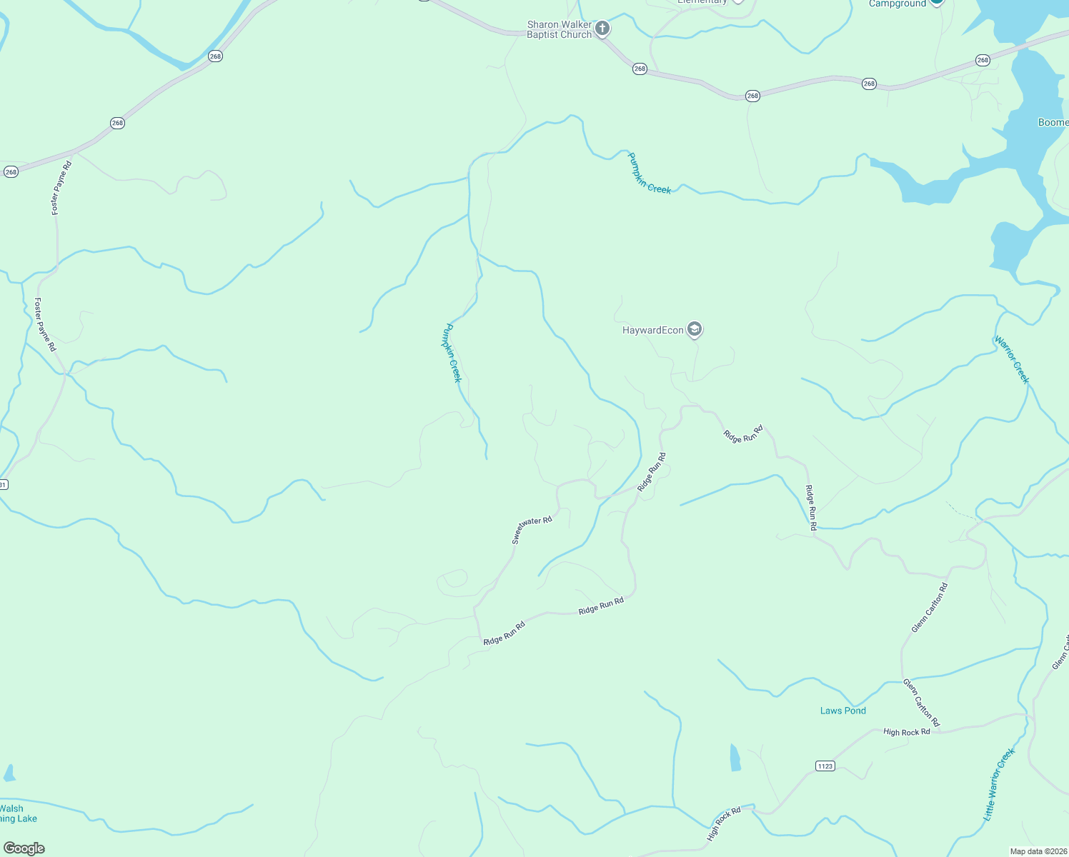 map of restaurants, bars, coffee shops, grocery stores, and more near 326 Rose Brier Road in Boomer