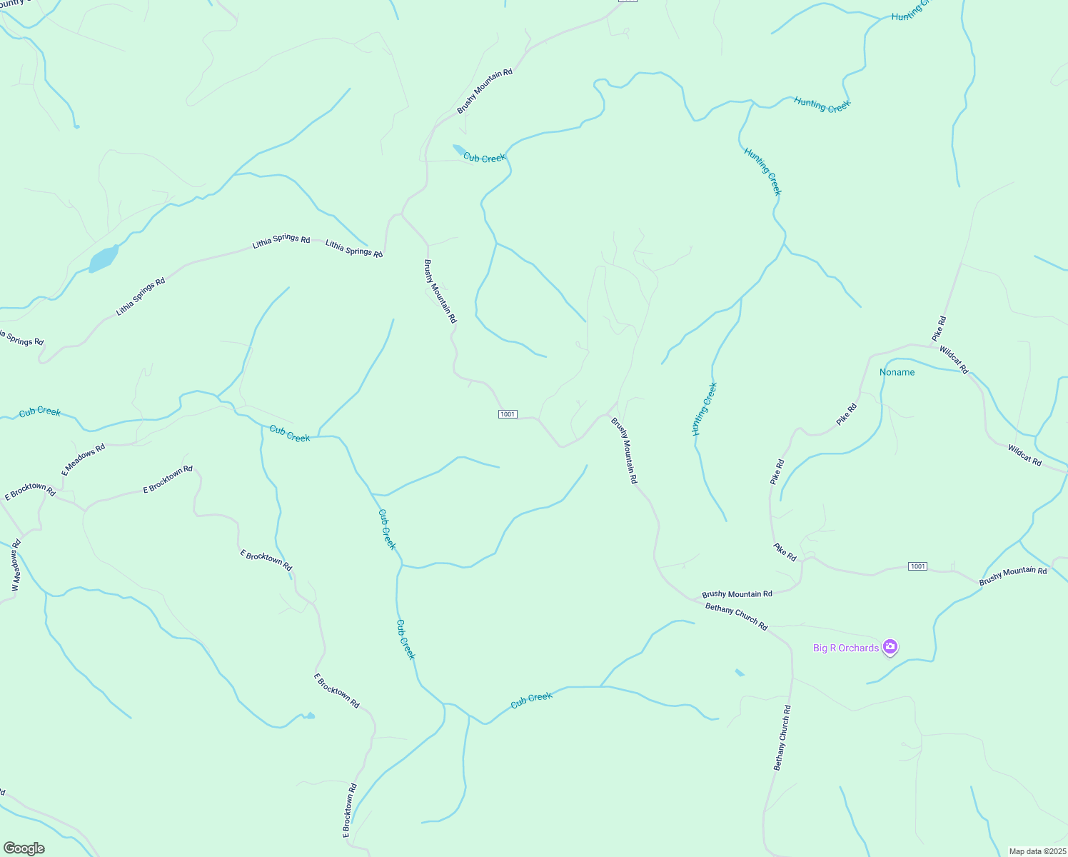 map of restaurants, bars, coffee shops, grocery stores, and more near 6840 Brushy Mountain Road in Moravian Falls