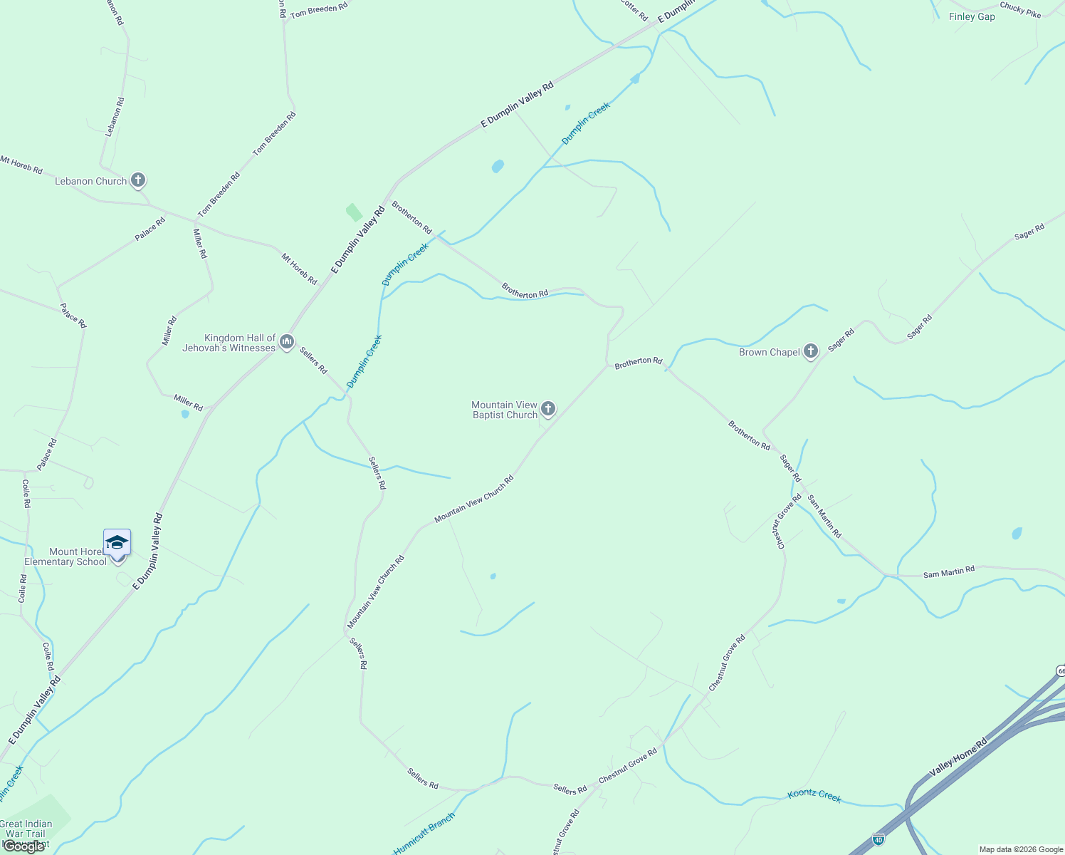 map of restaurants, bars, coffee shops, grocery stores, and more near 1160 Mountain View Church Road in Jefferson City