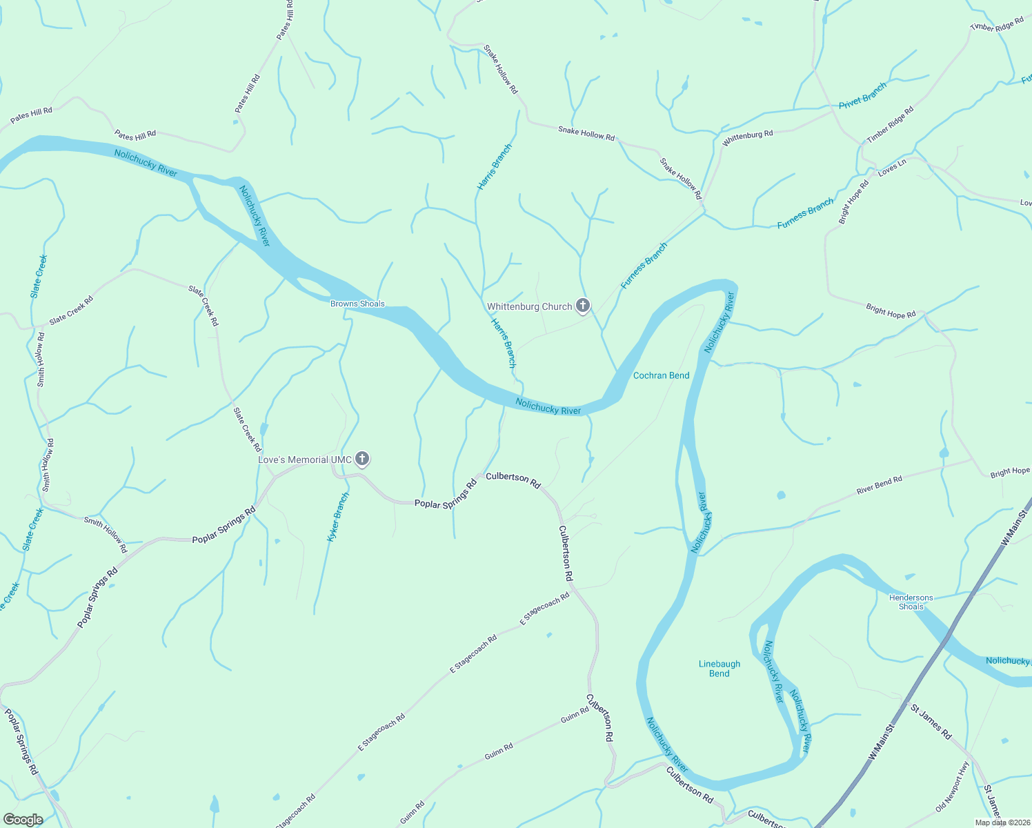 map of restaurants, bars, coffee shops, grocery stores, and more near 1633 Poplar Springs Road in Greeneville