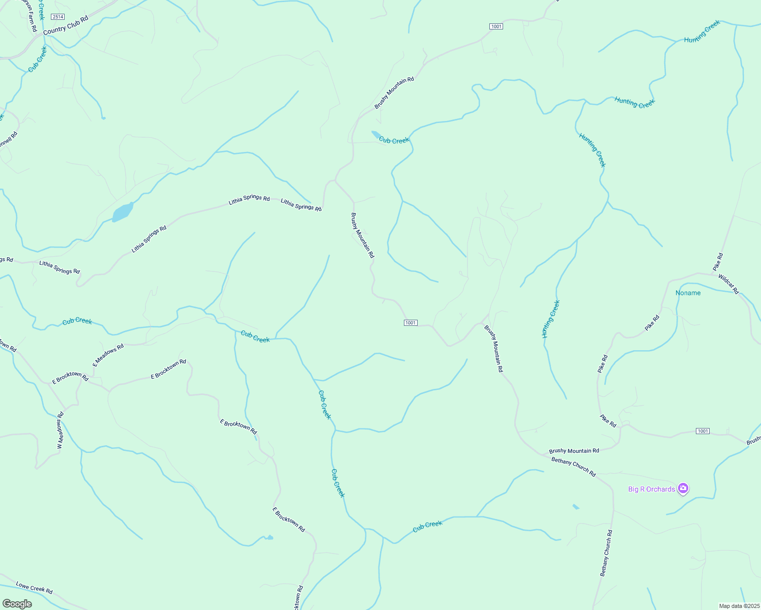 map of restaurants, bars, coffee shops, grocery stores, and more near 6558 Brushy Mountain Road in Moravian Falls