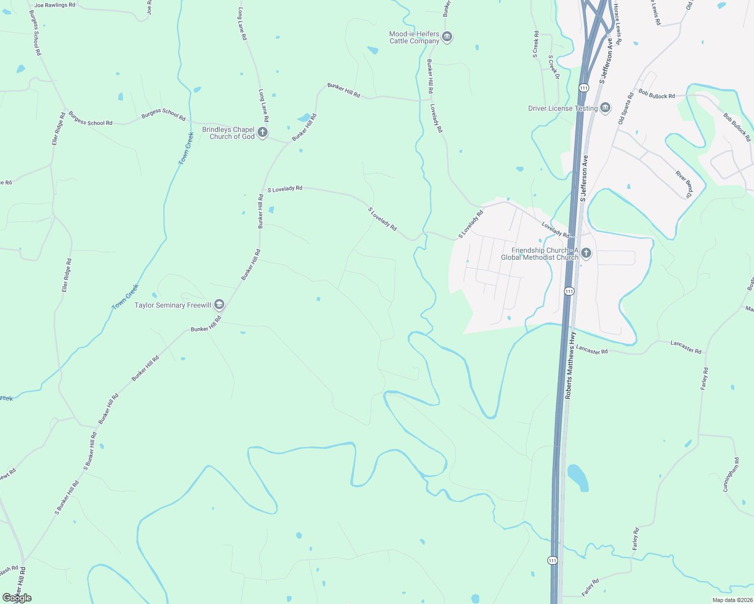 map of restaurants, bars, coffee shops, grocery stores, and more near 631 Thompson Creek Lane in Cookeville