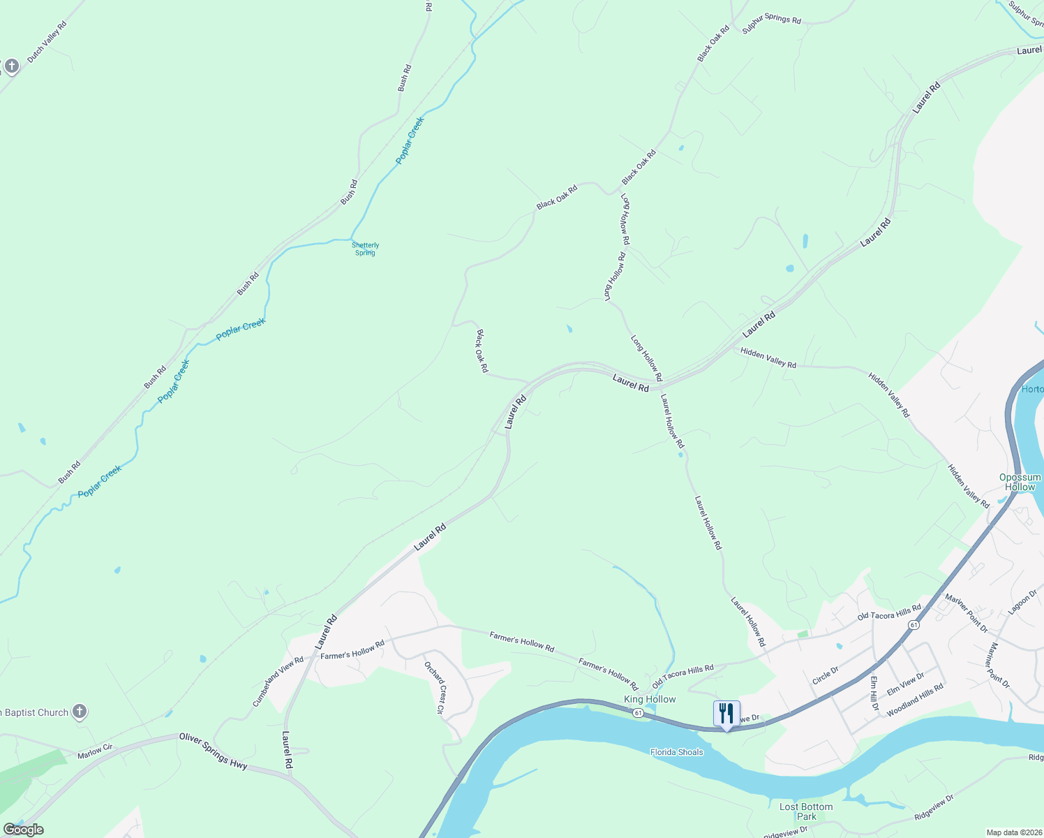 map of restaurants, bars, coffee shops, grocery stores, and more near 809 Laurel Road in Clinton