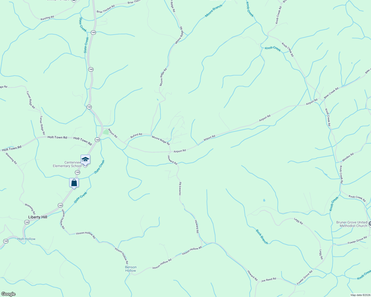 map of restaurants, bars, coffee shops, grocery stores, and more near 336 Airport Road in Bybee