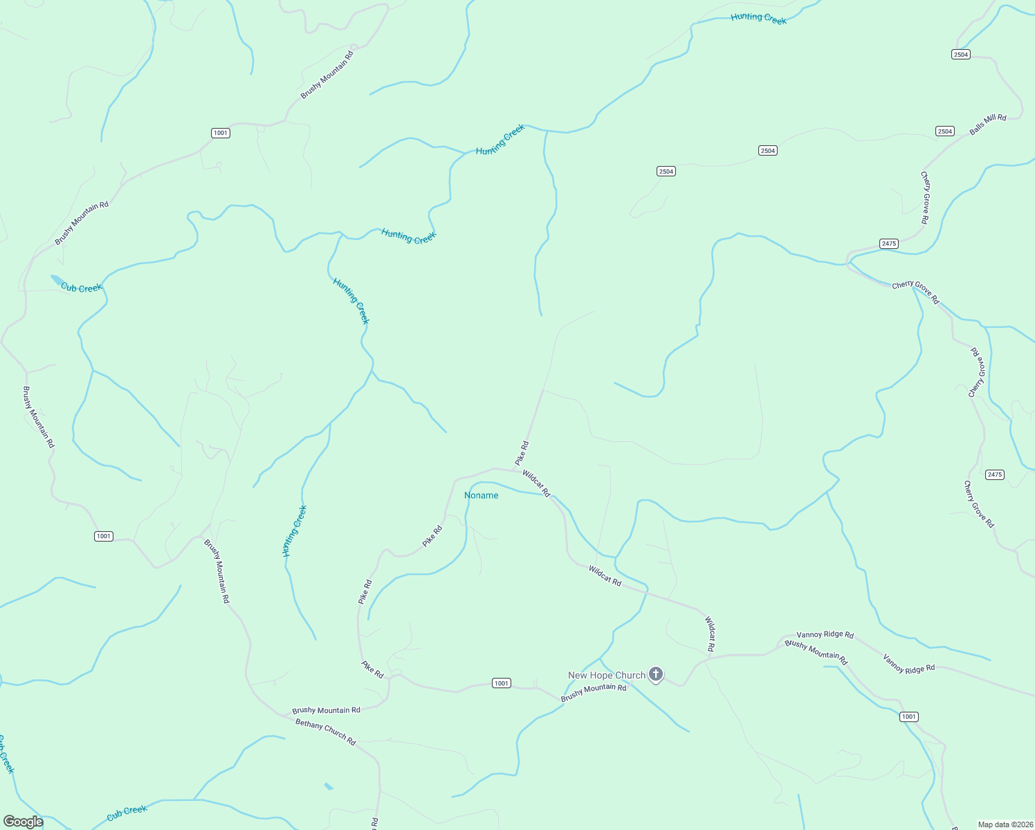 map of restaurants, bars, coffee shops, grocery stores, and more near 207 Pike Road in Moravian Falls