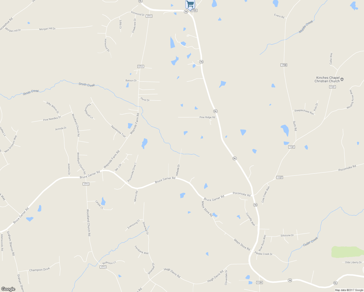 map of restaurants, bars, coffee shops, grocery stores, and more near 4045 Hillside Drive in Franklinton