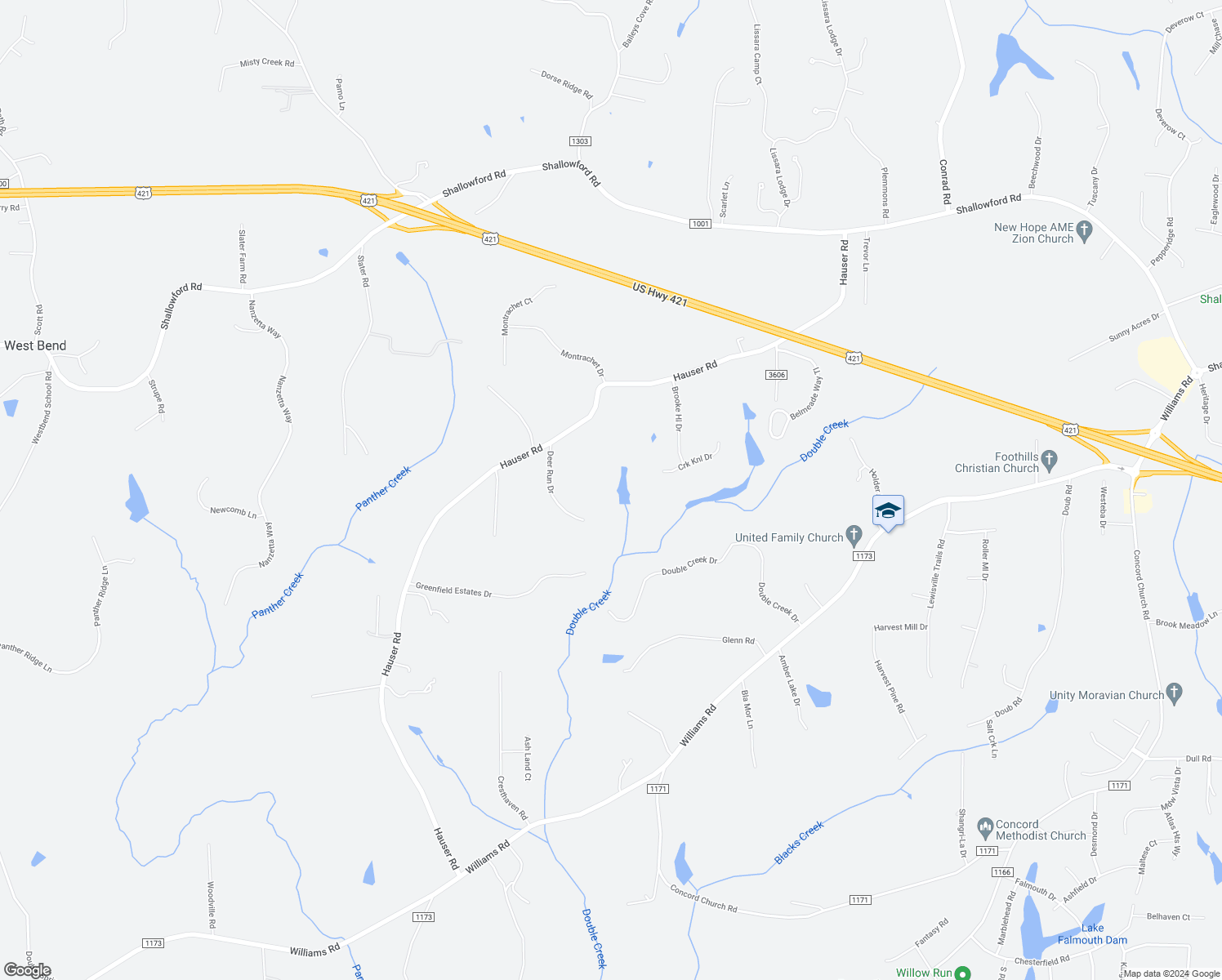 map of restaurants, bars, coffee shops, grocery stores, and more near 1011 Hauser Road in Lewisville