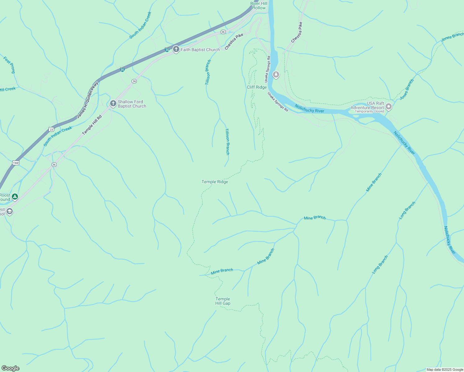 map of restaurants, bars, coffee shops, grocery stores, and more near in Erwin