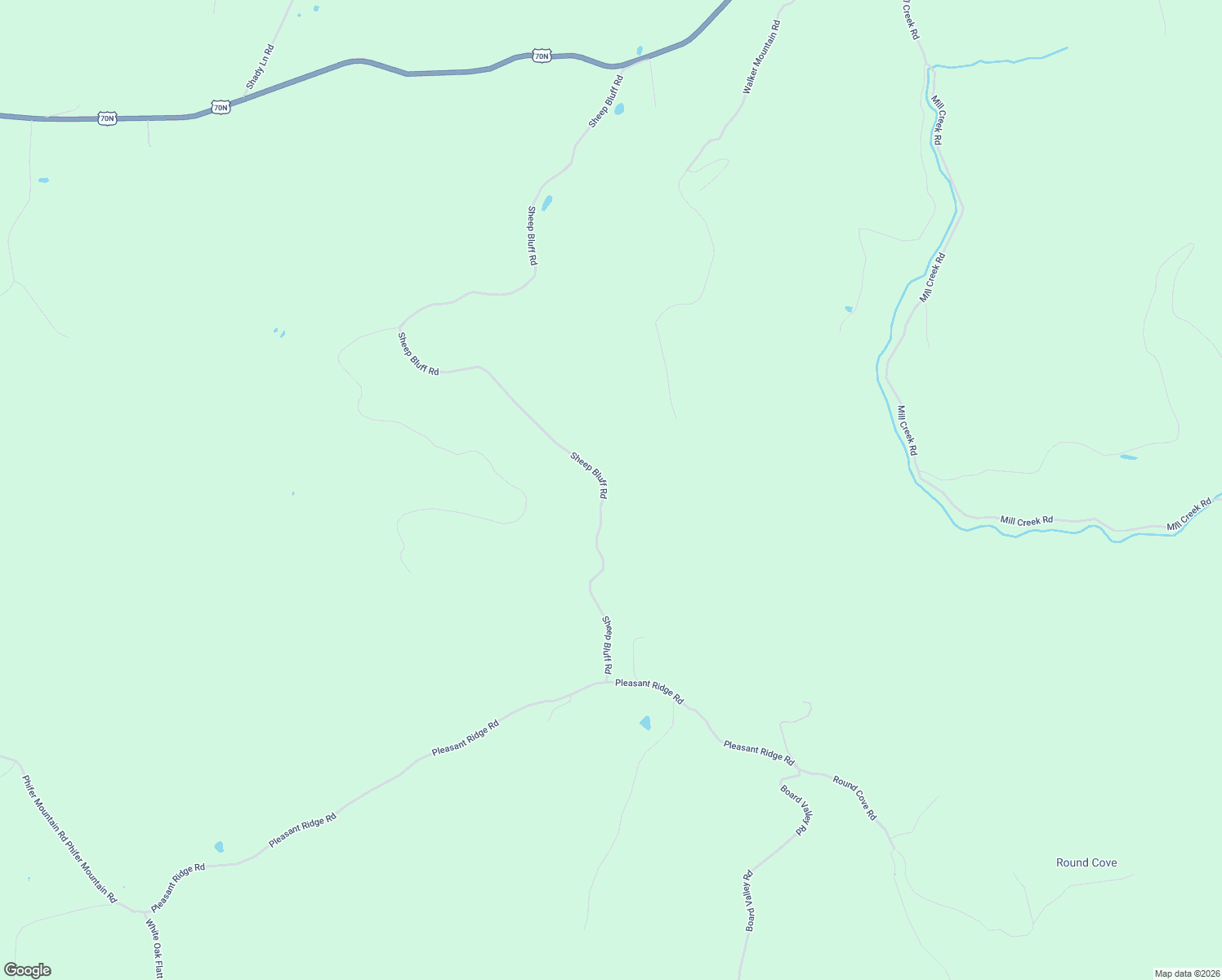 map of restaurants, bars, coffee shops, grocery stores, and more near 7021 Sheep Bluff Road in Cookeville