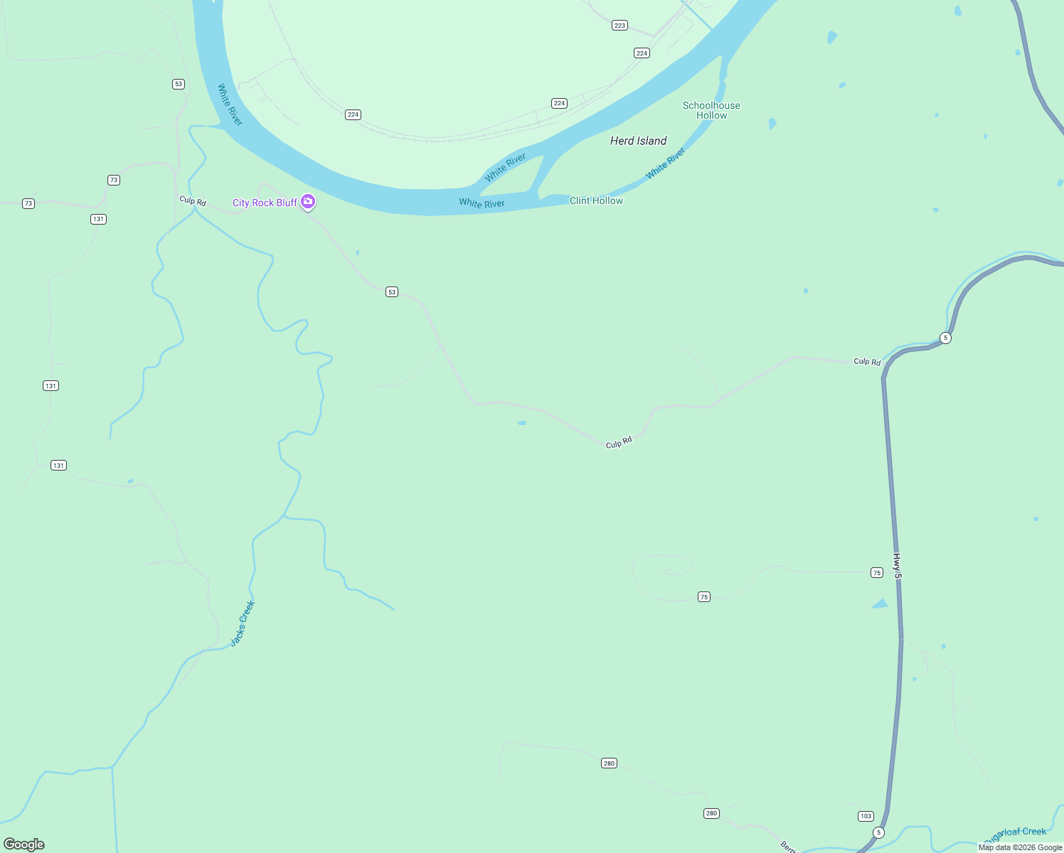 map of restaurants, bars, coffee shops, grocery stores, and more near in Calico Rock