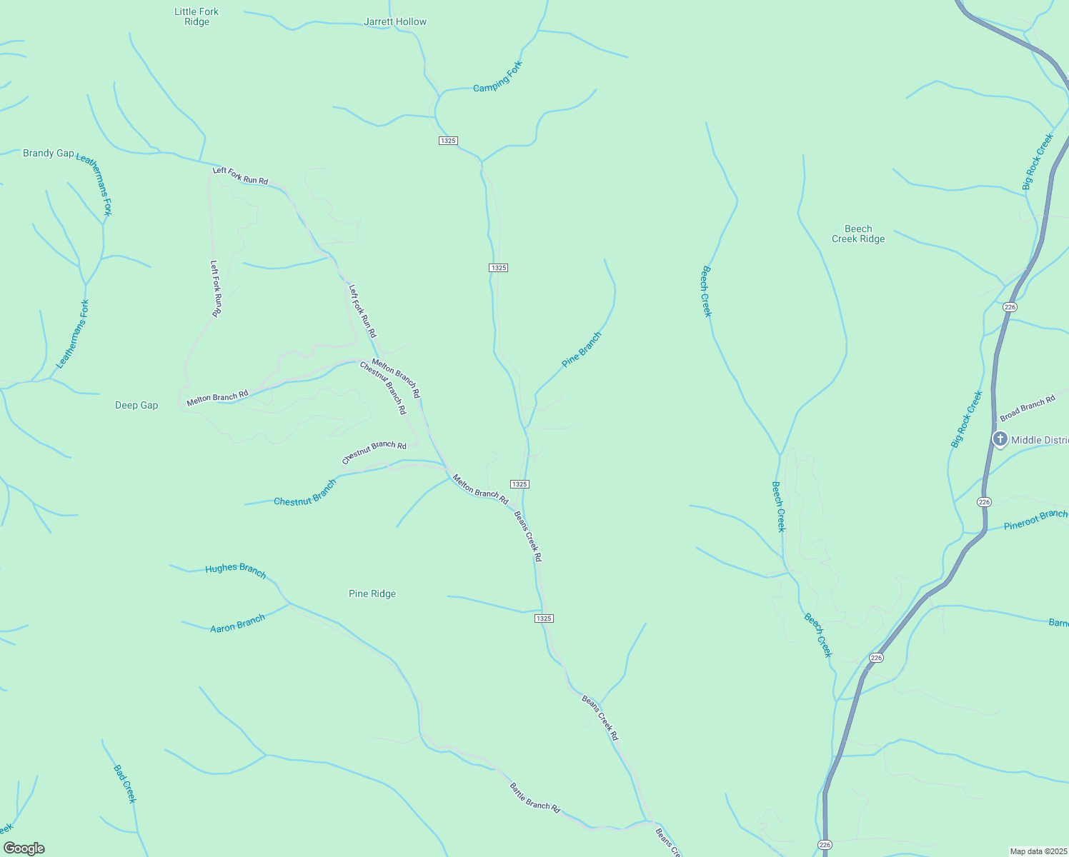 map of restaurants, bars, coffee shops, grocery stores, and more near 29 Little Fork Trail Road in Bakersville