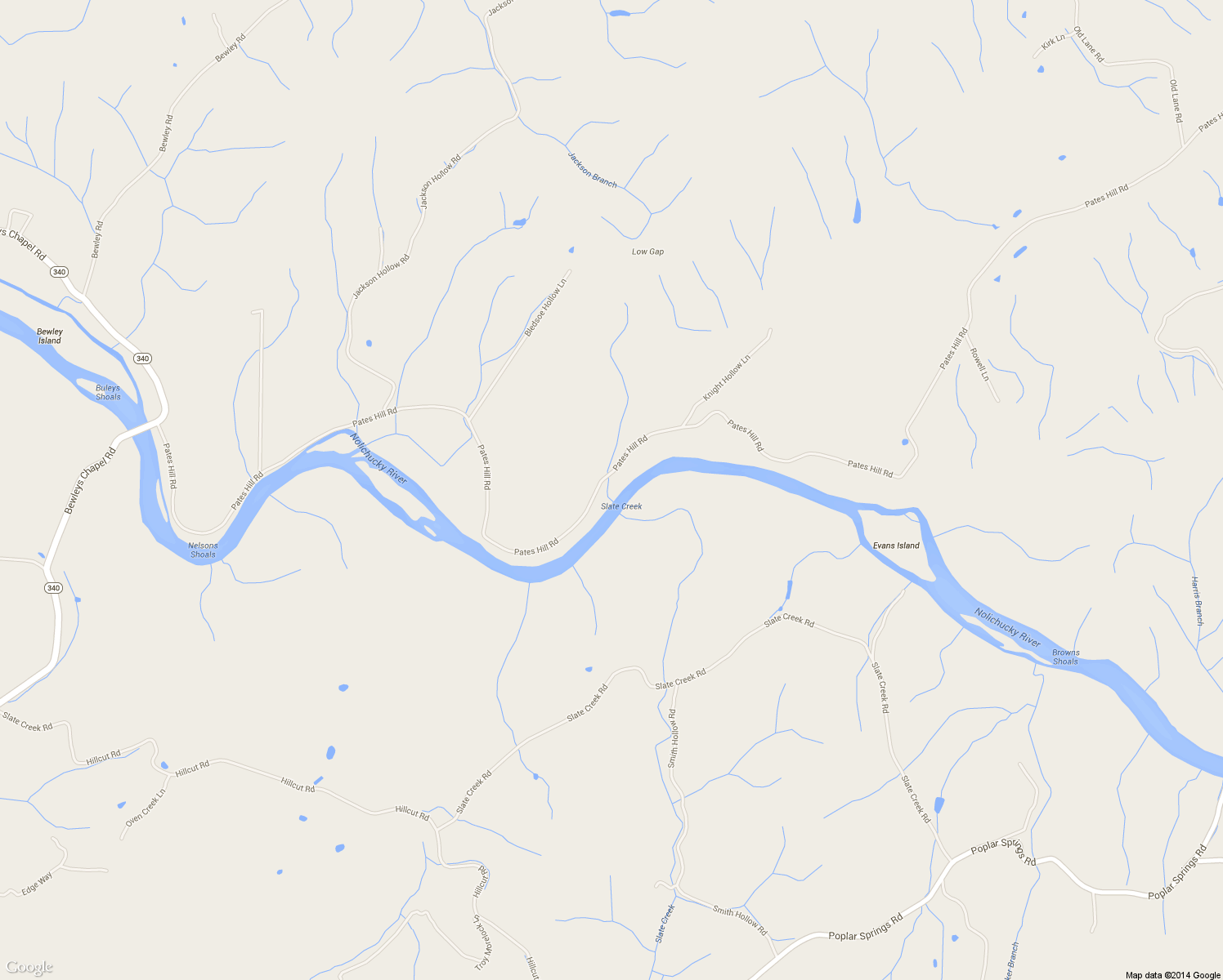 map of restaurants, bars, coffee shops, grocery stores, and more near 3119 Pates Hill Rd in Mosheim