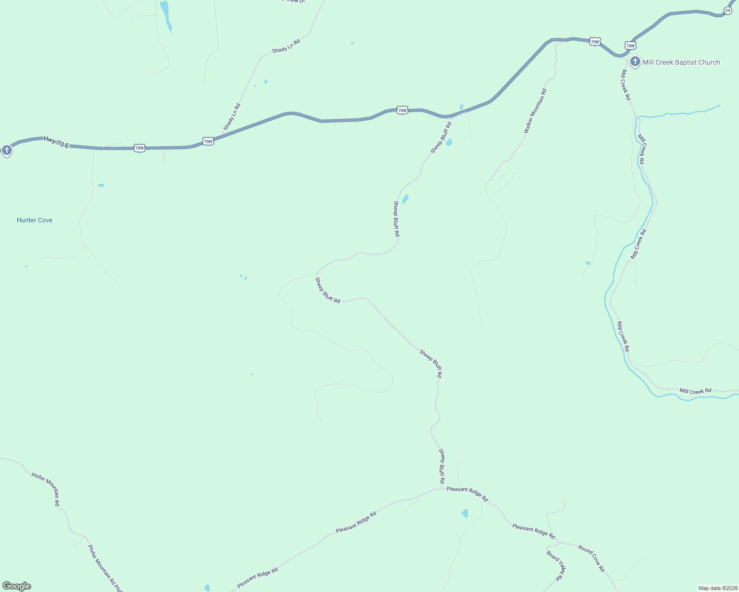 map of restaurants, bars, coffee shops, grocery stores, and more near 6900 Sheep Bluff Road in Cookeville