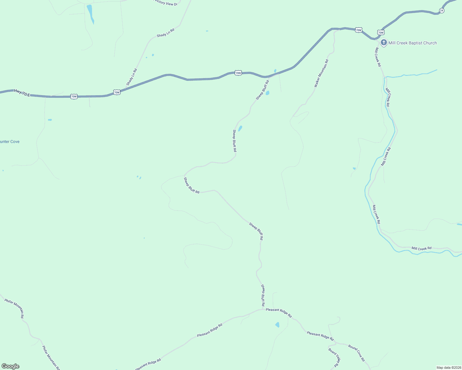 map of restaurants, bars, coffee shops, grocery stores, and more near 6000 Sheep Bluff Road in Cookeville