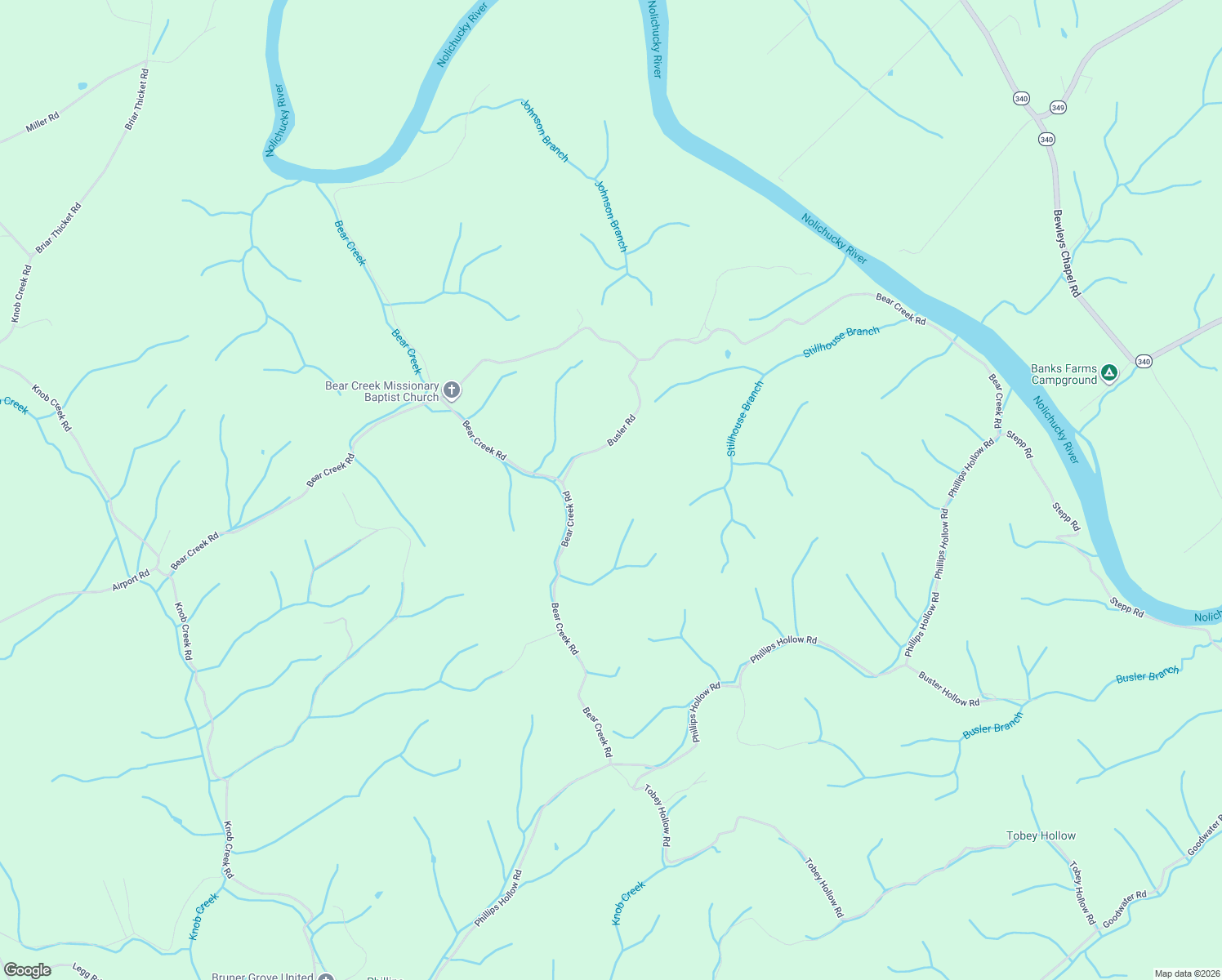 map of restaurants, bars, coffee shops, grocery stores, and more near 2692 Bear Creek Road in Bybee