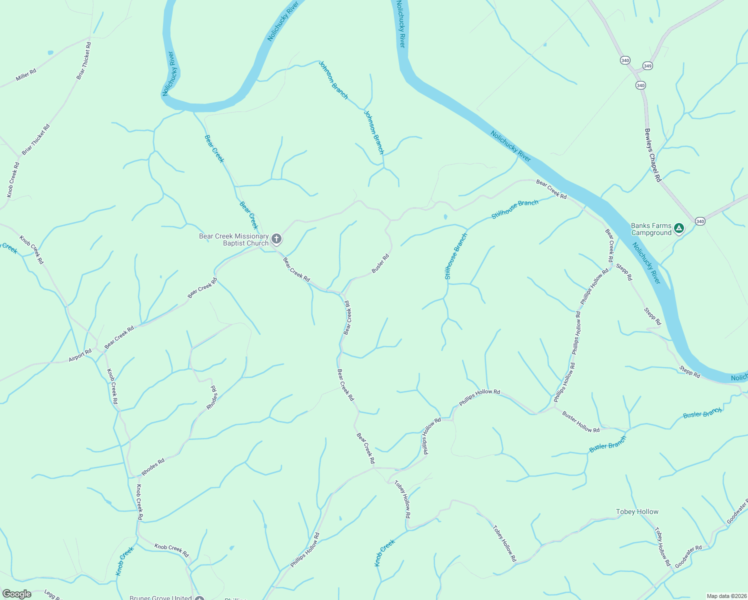 map of restaurants, bars, coffee shops, grocery stores, and more near 2692 Bear Creek Road in Bybee