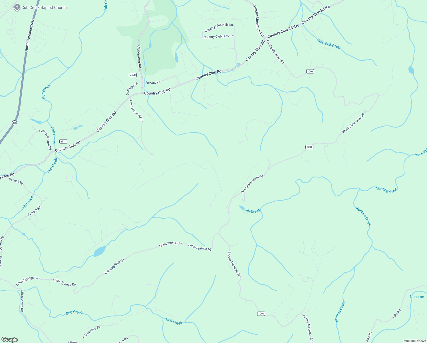 map of restaurants, bars, coffee shops, grocery stores, and more near 1768 Town N Country Drive in Wilkesboro