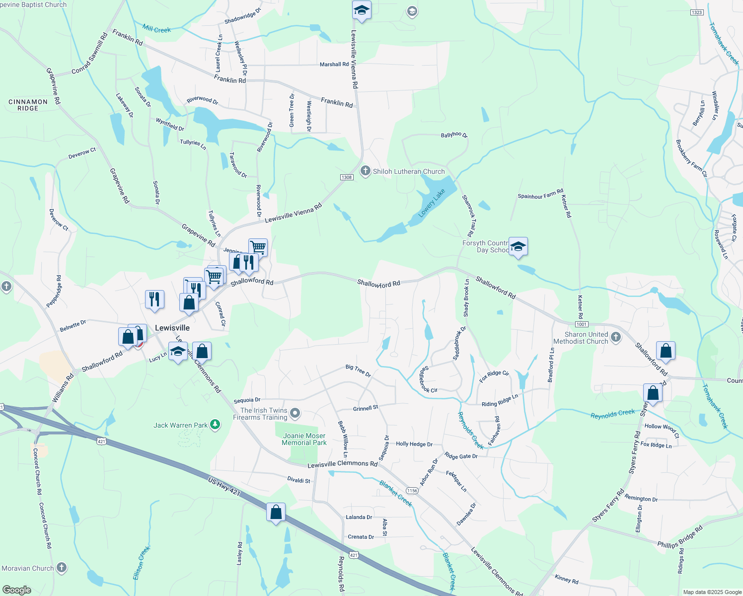 6455 Shallowford Road, Lewisville NC Walk Score