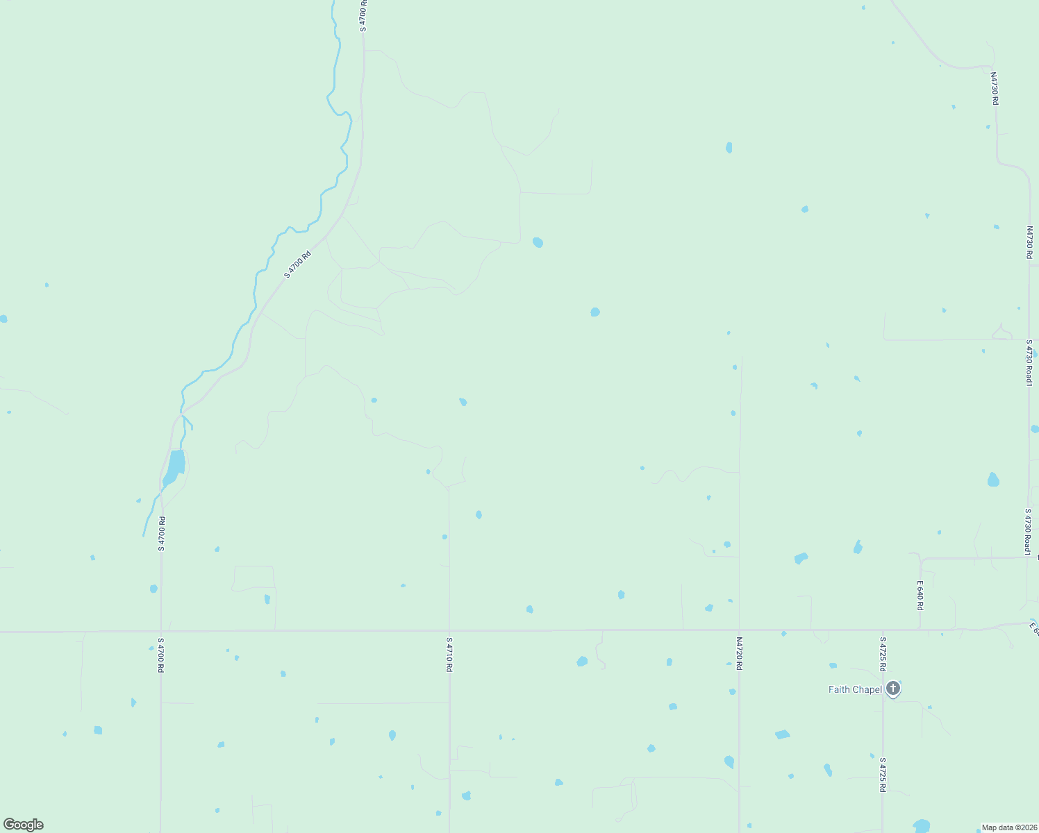 map of restaurants, bars, coffee shops, grocery stores, and more near 64677 South 4710 Road in Watts