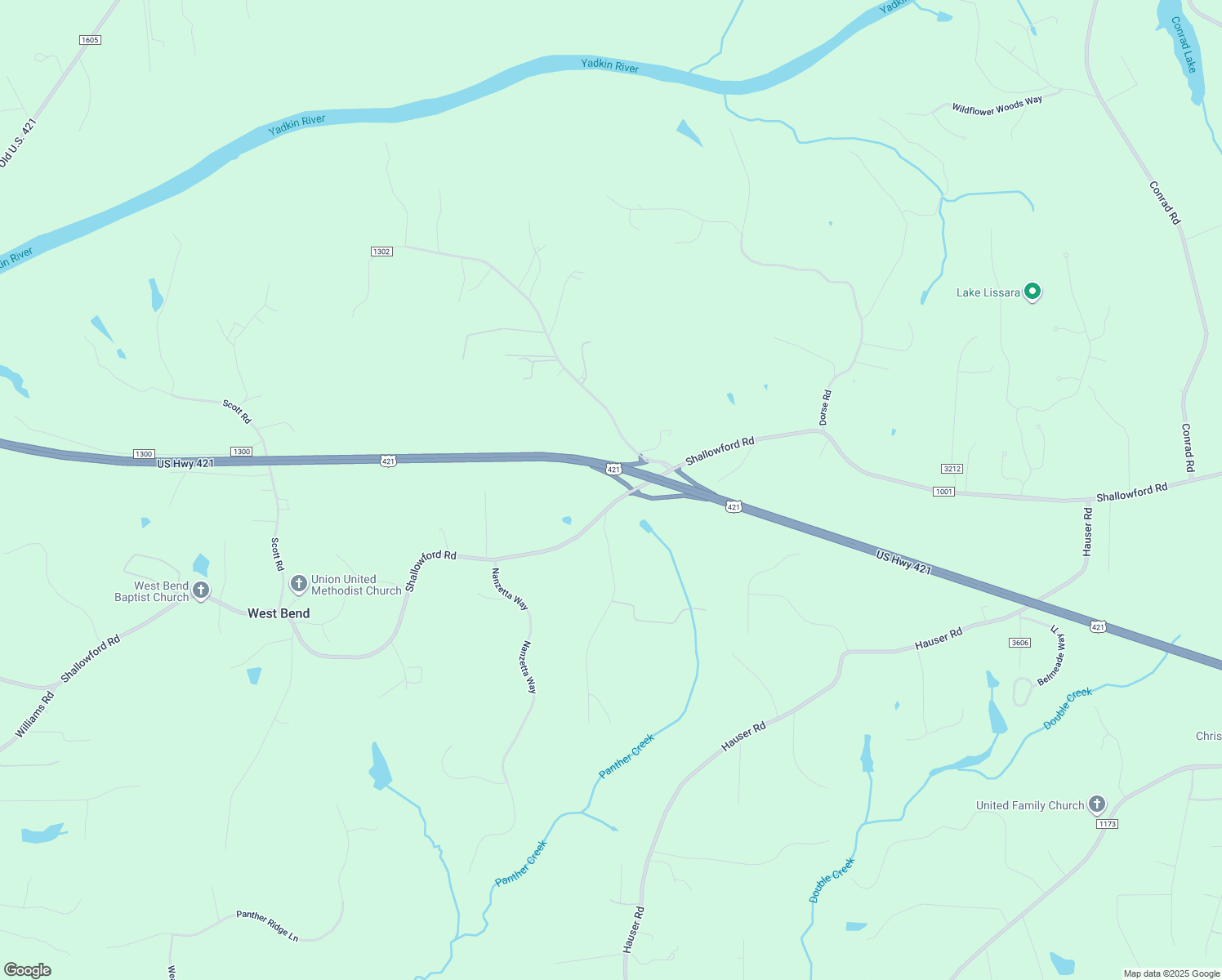 map of restaurants, bars, coffee shops, grocery stores, and more near 8225 Shallowford Road in Lewisville