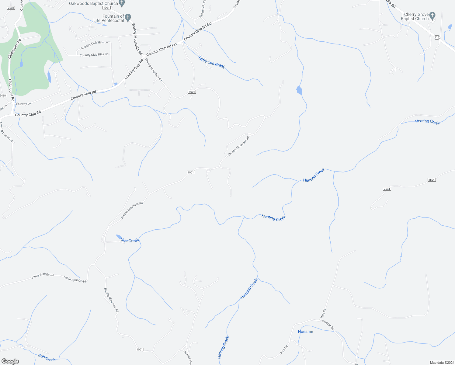 map of restaurants, bars, coffee shops, grocery stores, and more near Dixie Rock Road in Wilkes County