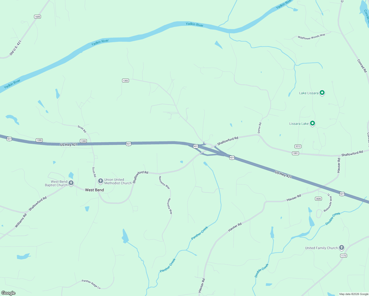 map of restaurants, bars, coffee shops, grocery stores, and more near 8265 Shallowford Rd in Lewisville