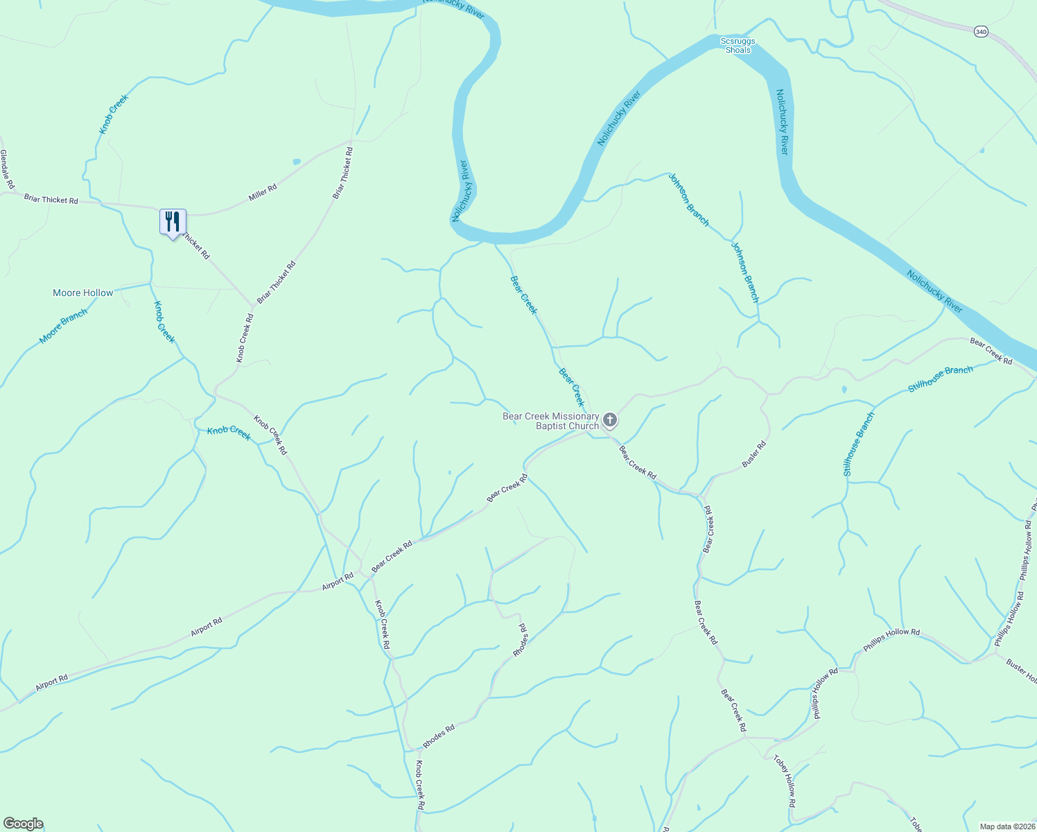 map of restaurants, bars, coffee shops, grocery stores, and more near in Liberty Hill