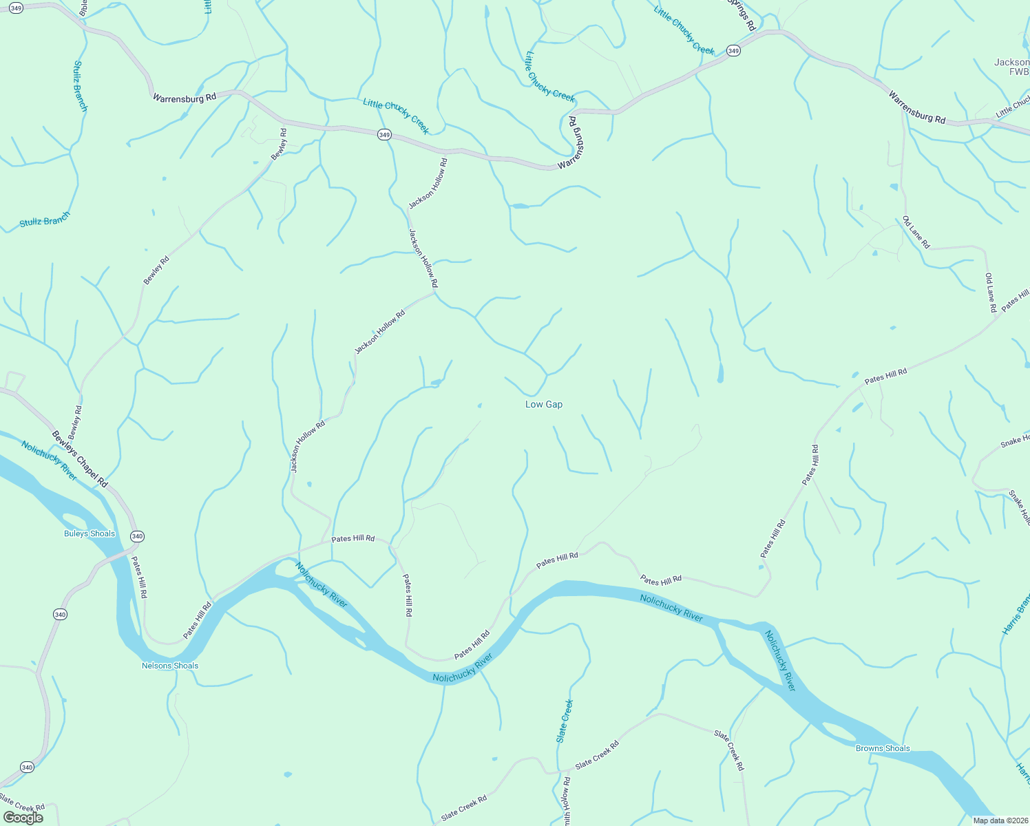 map of restaurants, bars, coffee shops, grocery stores, and more near 601-699 Bledsoe Hollow Lane in Mosheim