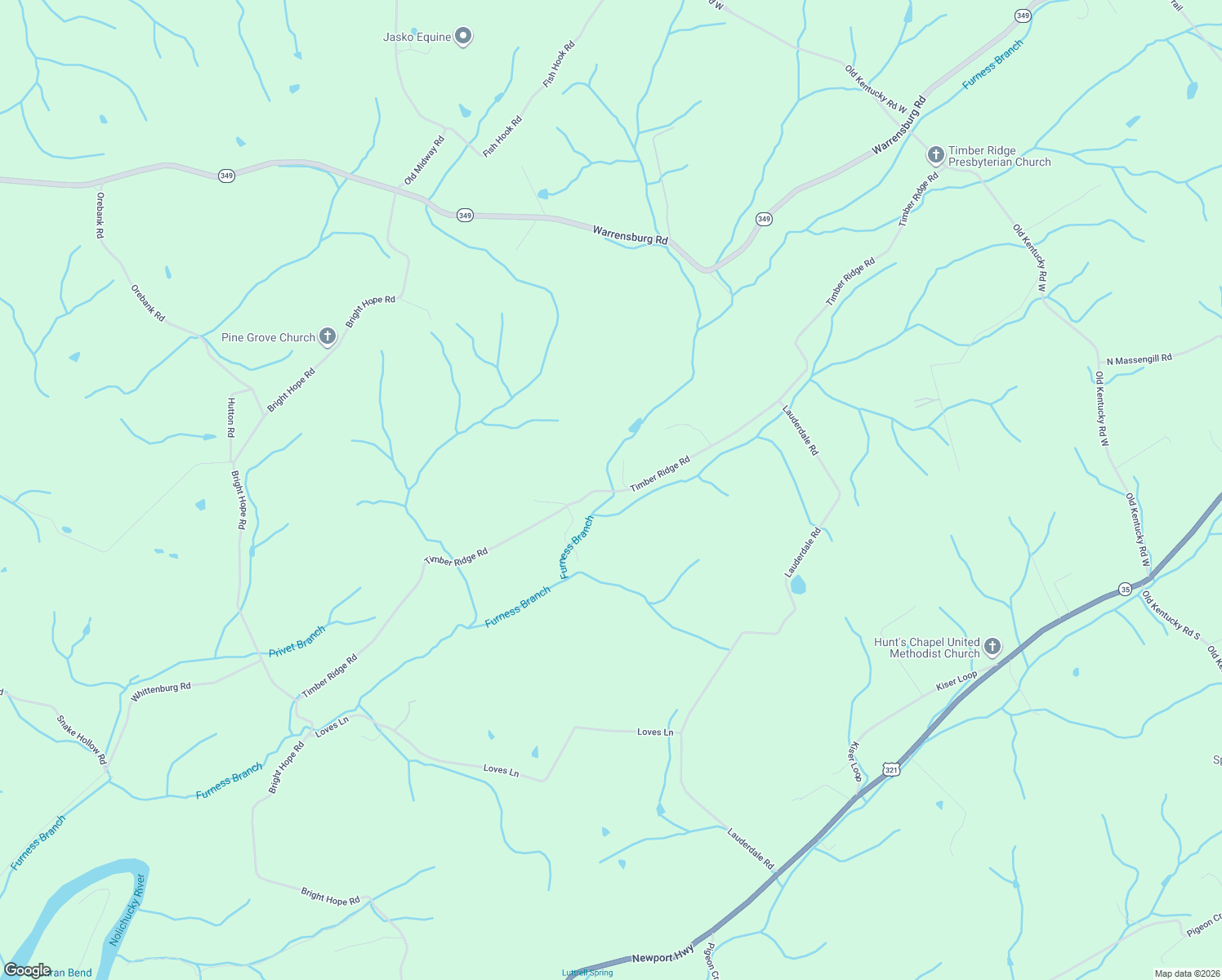 map of restaurants, bars, coffee shops, grocery stores, and more near 1490 Timber Ridge Road in Greeneville