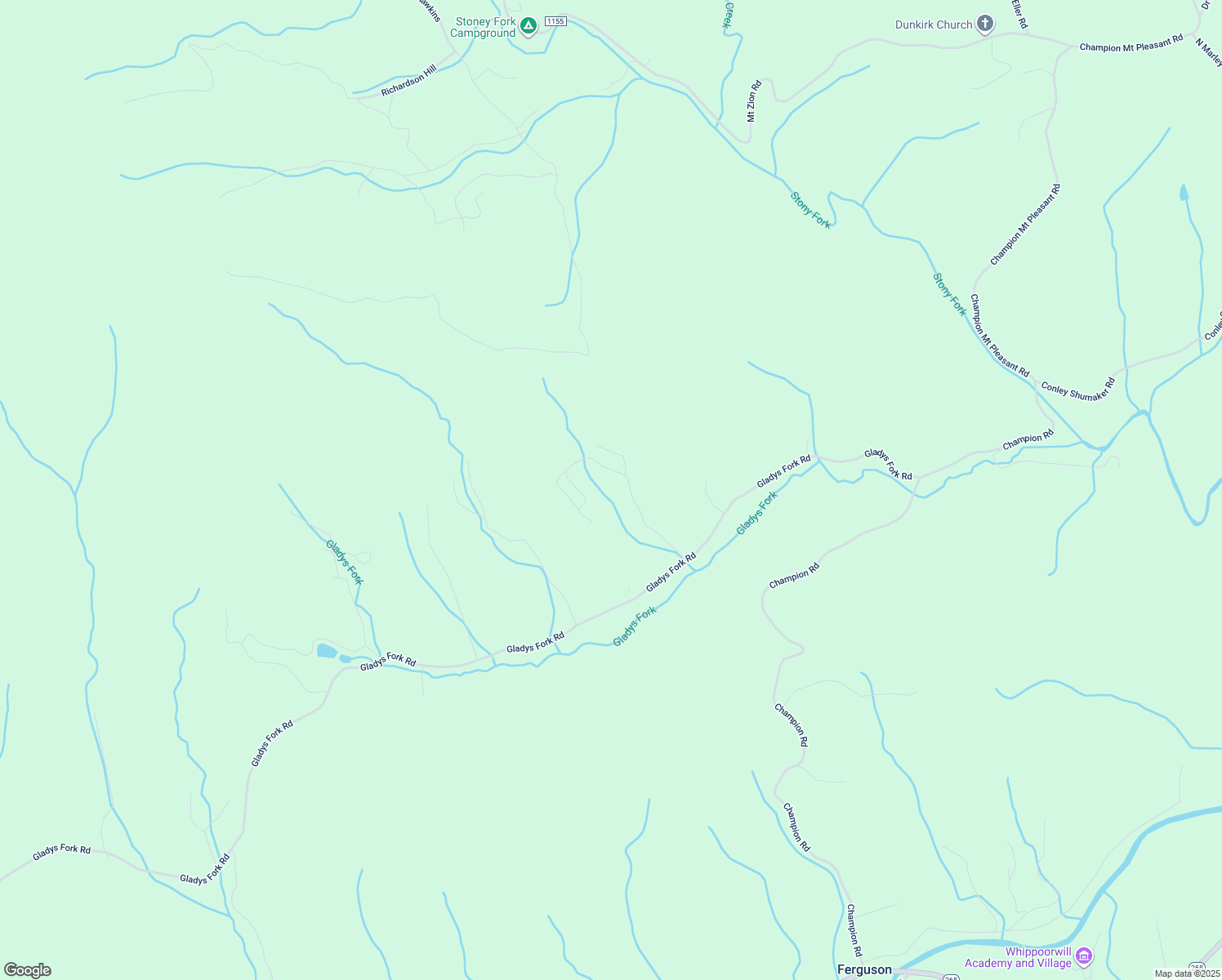 map of restaurants, bars, coffee shops, grocery stores, and more near 1018 Gladys Fork Road in Ferguson