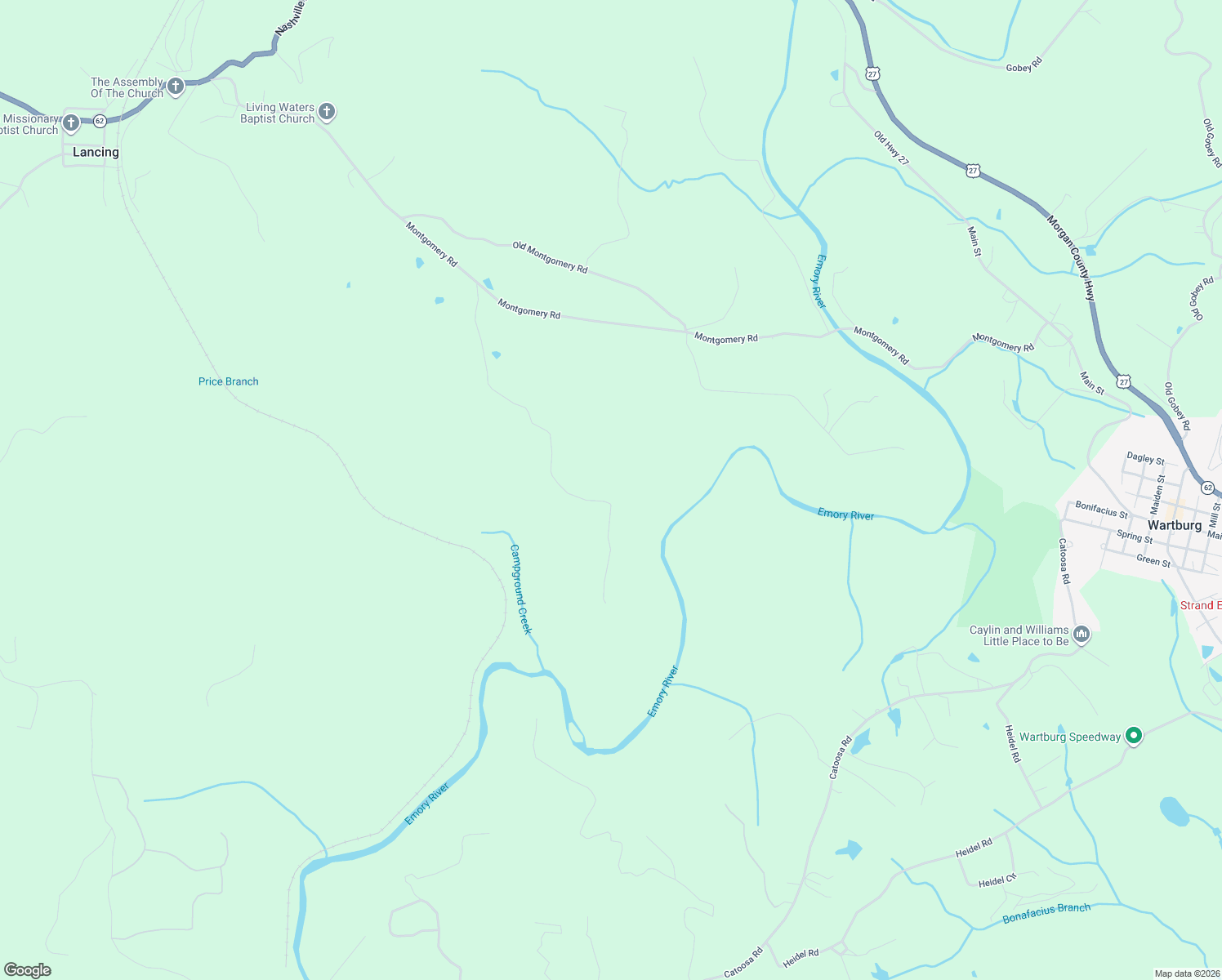 map of restaurants, bars, coffee shops, grocery stores, and more near 269 Charlie Newberry Road in Lancing