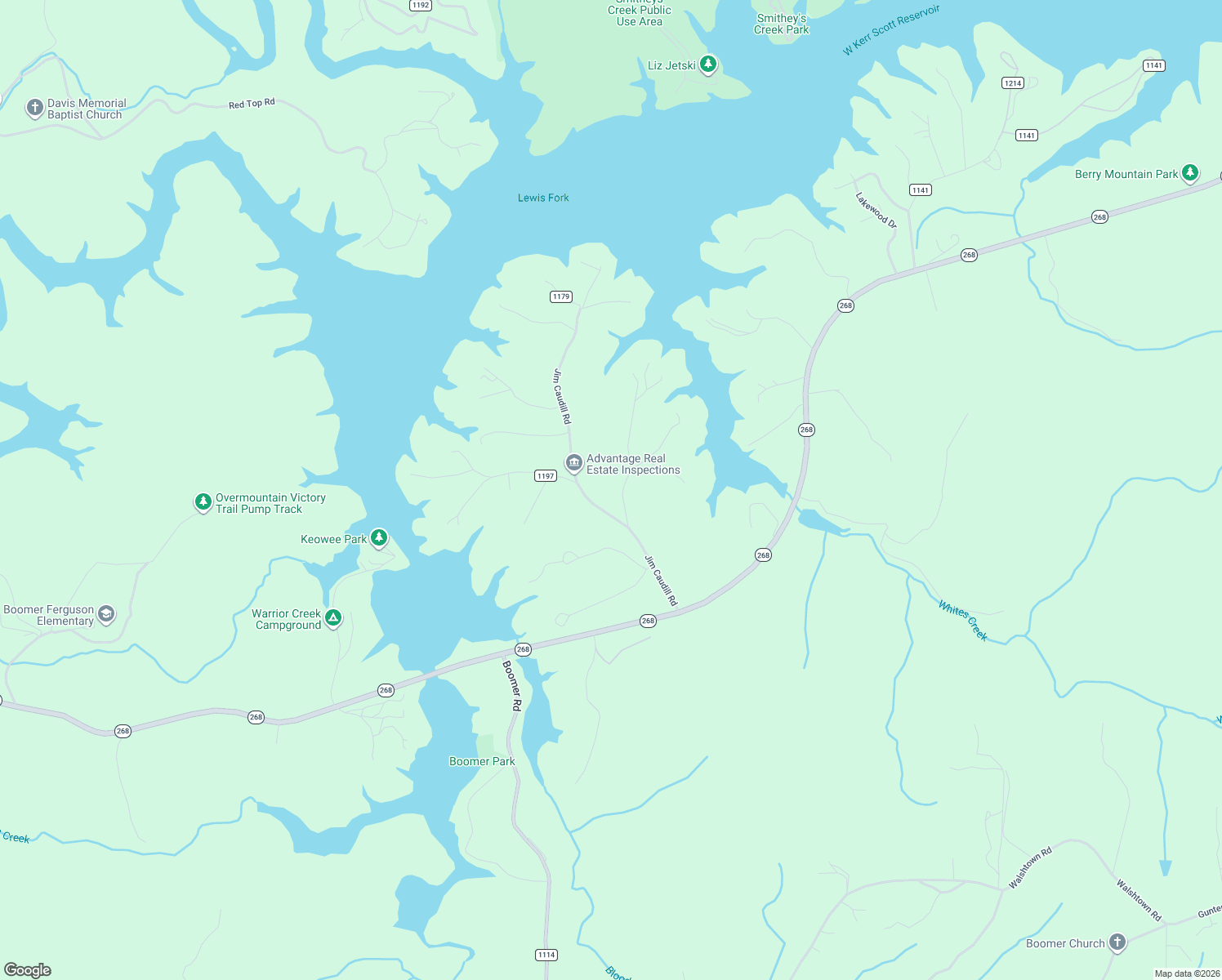 map of restaurants, bars, coffee shops, grocery stores, and more near 278 Jim Caudill Road in Wilkesboro