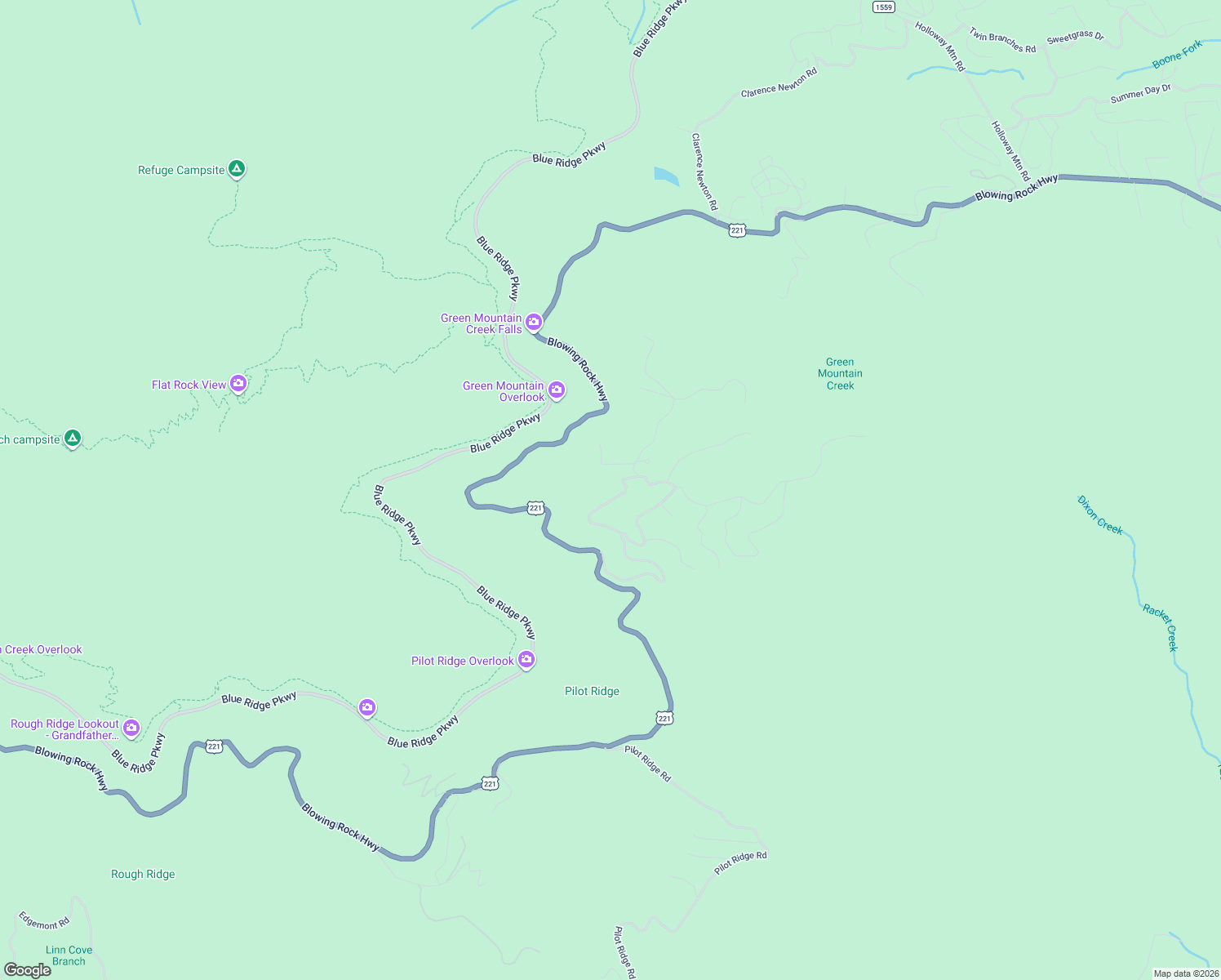 map of restaurants, bars, coffee shops, grocery stores, and more near 8547 Dancing Bear Lane in Blowing Rock