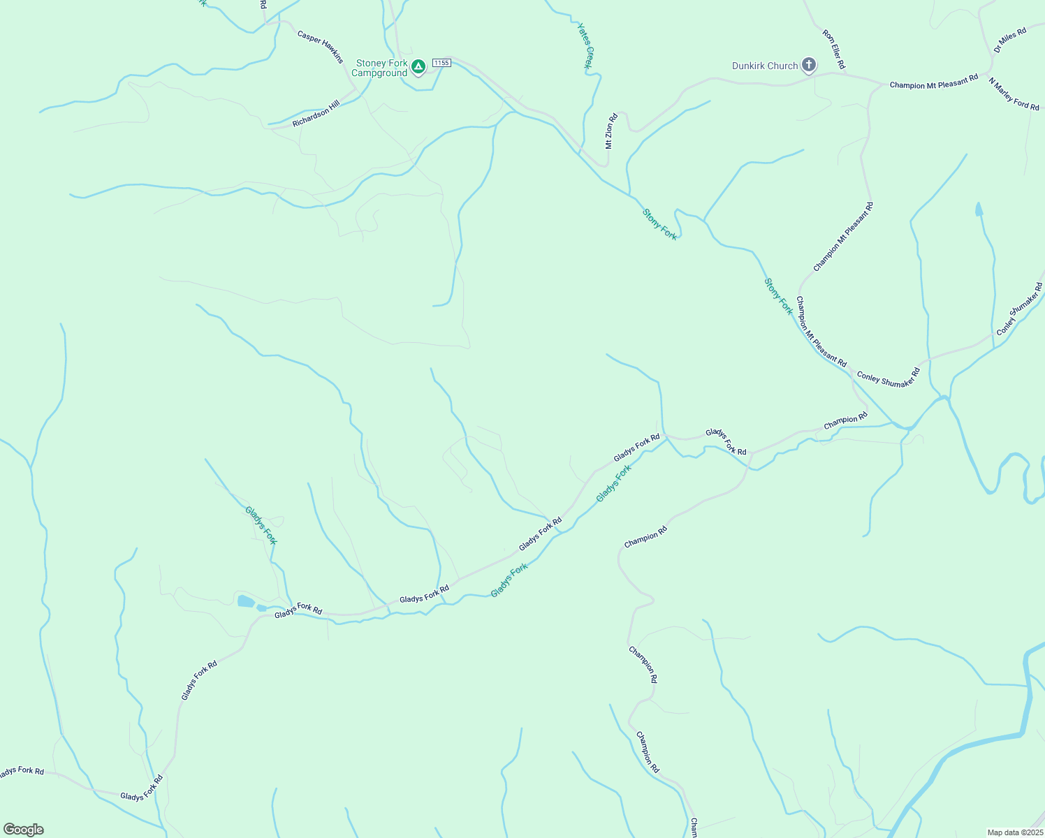 map of restaurants, bars, coffee shops, grocery stores, and more near 974 Gladys Fork Road in Ferguson