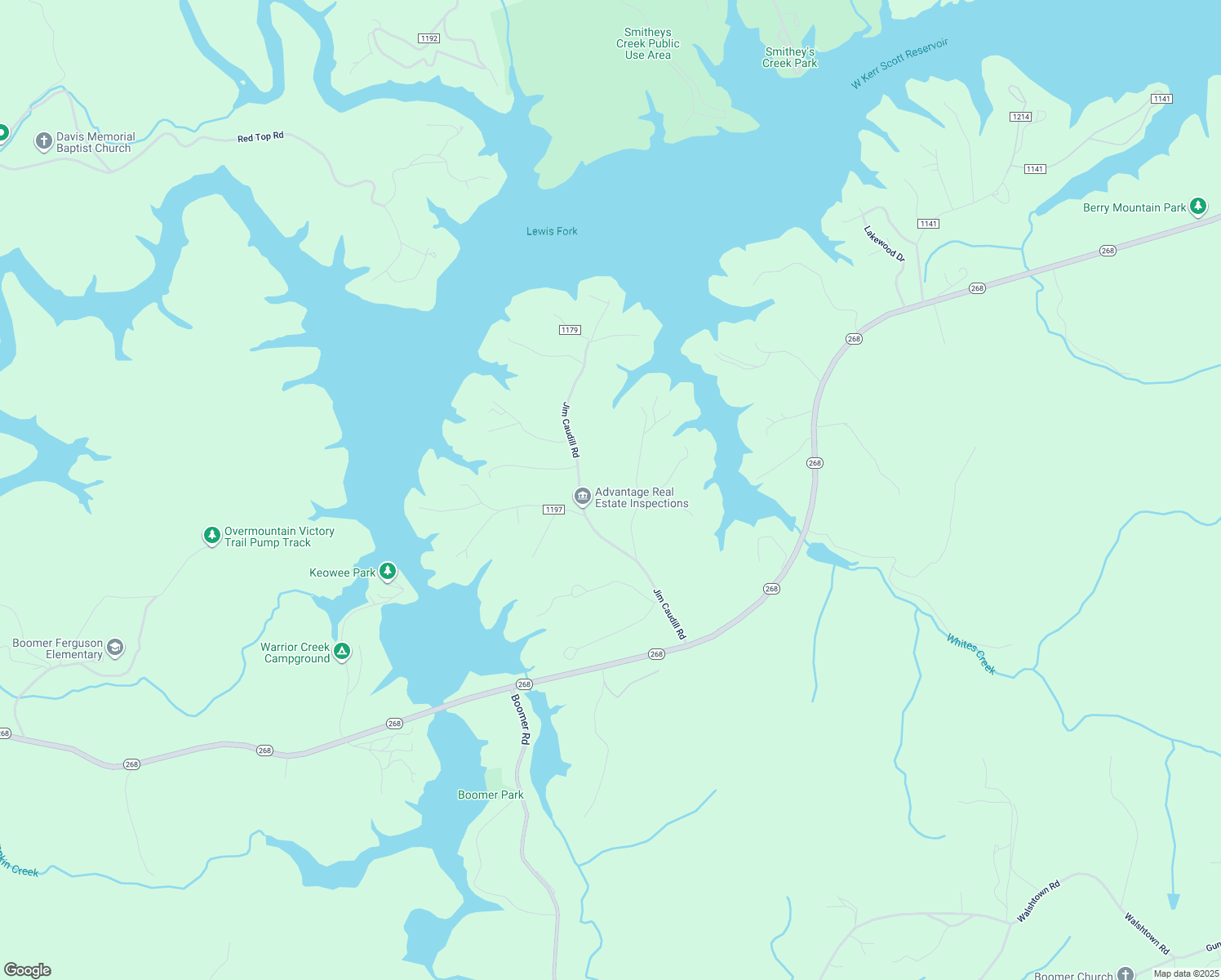map of restaurants, bars, coffee shops, grocery stores, and more near Triple Cove Drive in Wilkes County