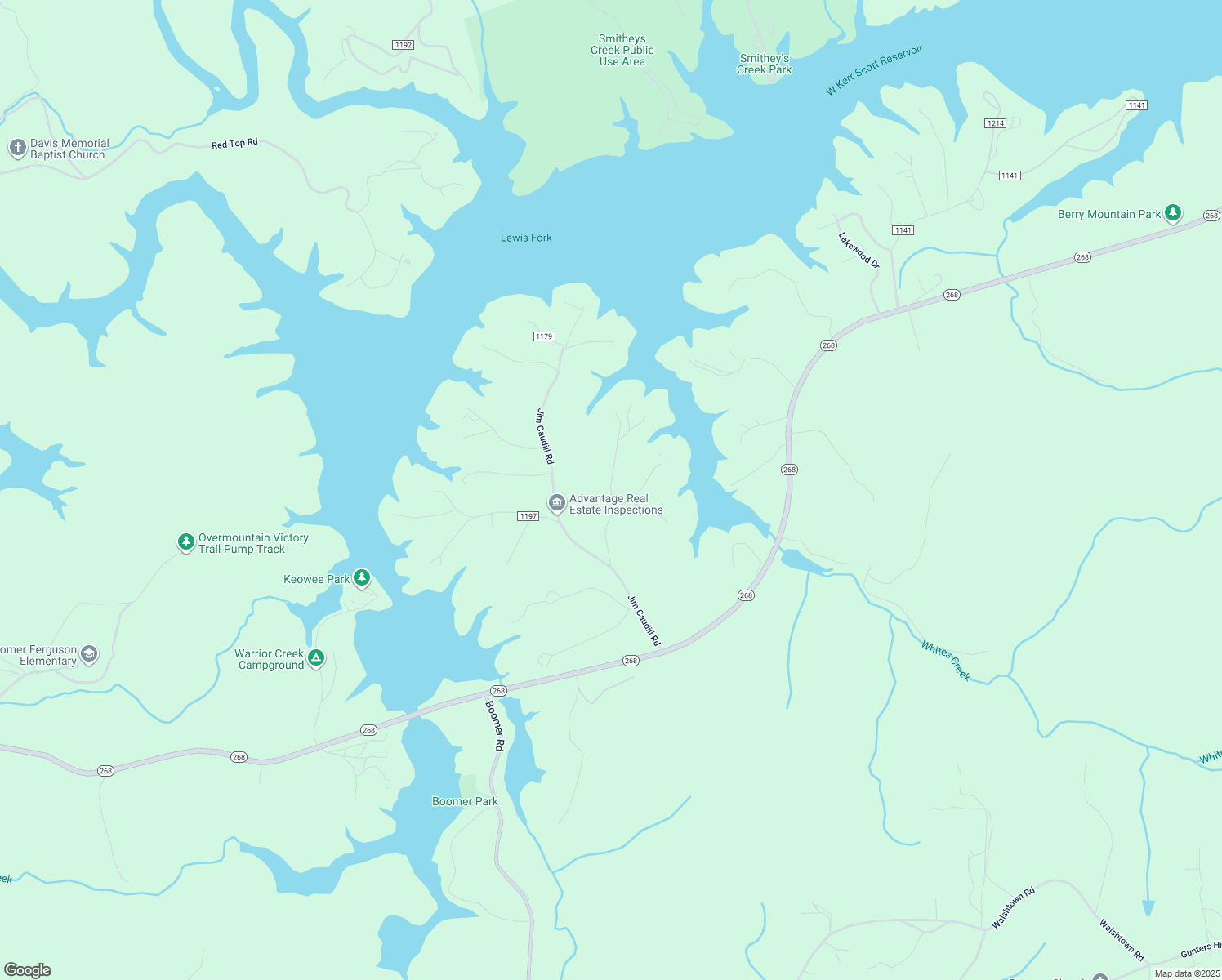 map of restaurants, bars, coffee shops, grocery stores, and more near Triple Cove Drive in Wilkes County