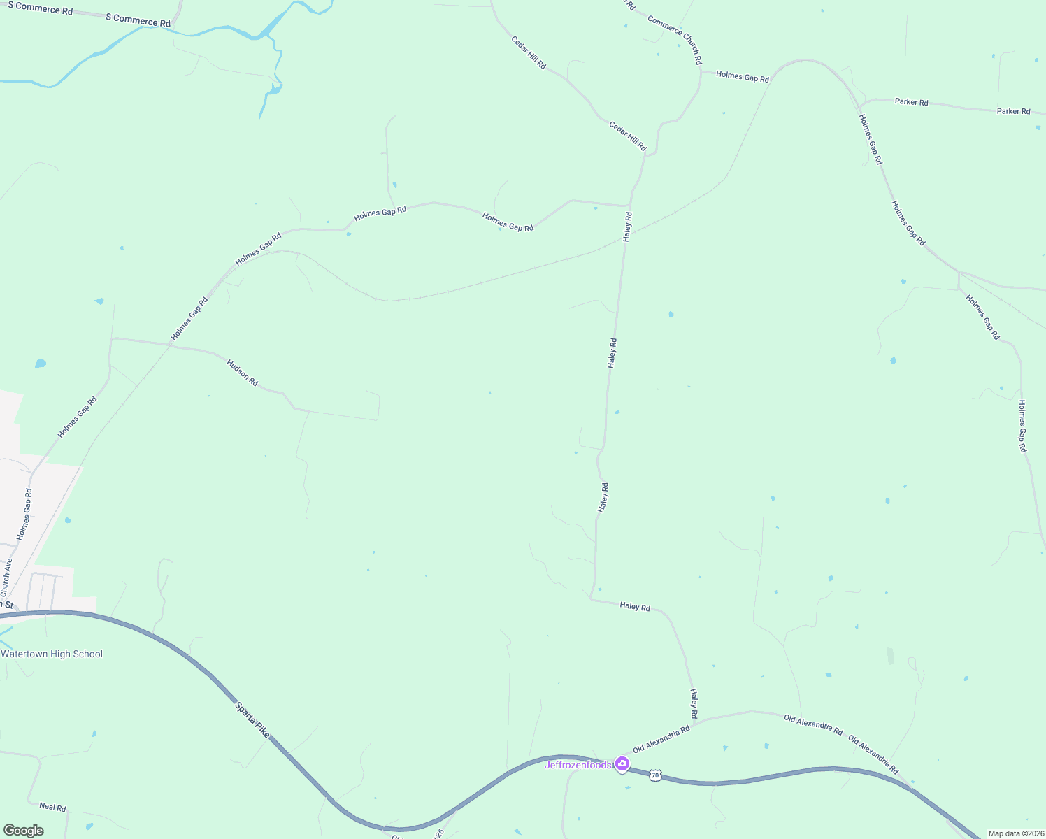 map of restaurants, bars, coffee shops, grocery stores, and more near 850 Haley Road in Watertown