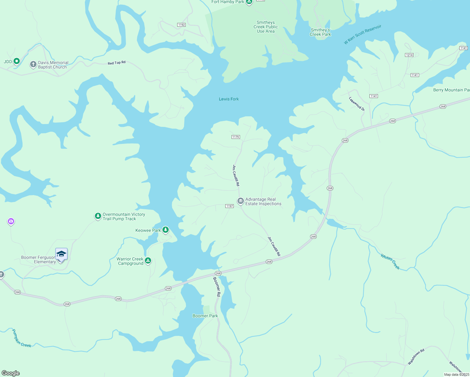 map of restaurants, bars, coffee shops, grocery stores, and more near 124 Lake Street in Wilkesboro
