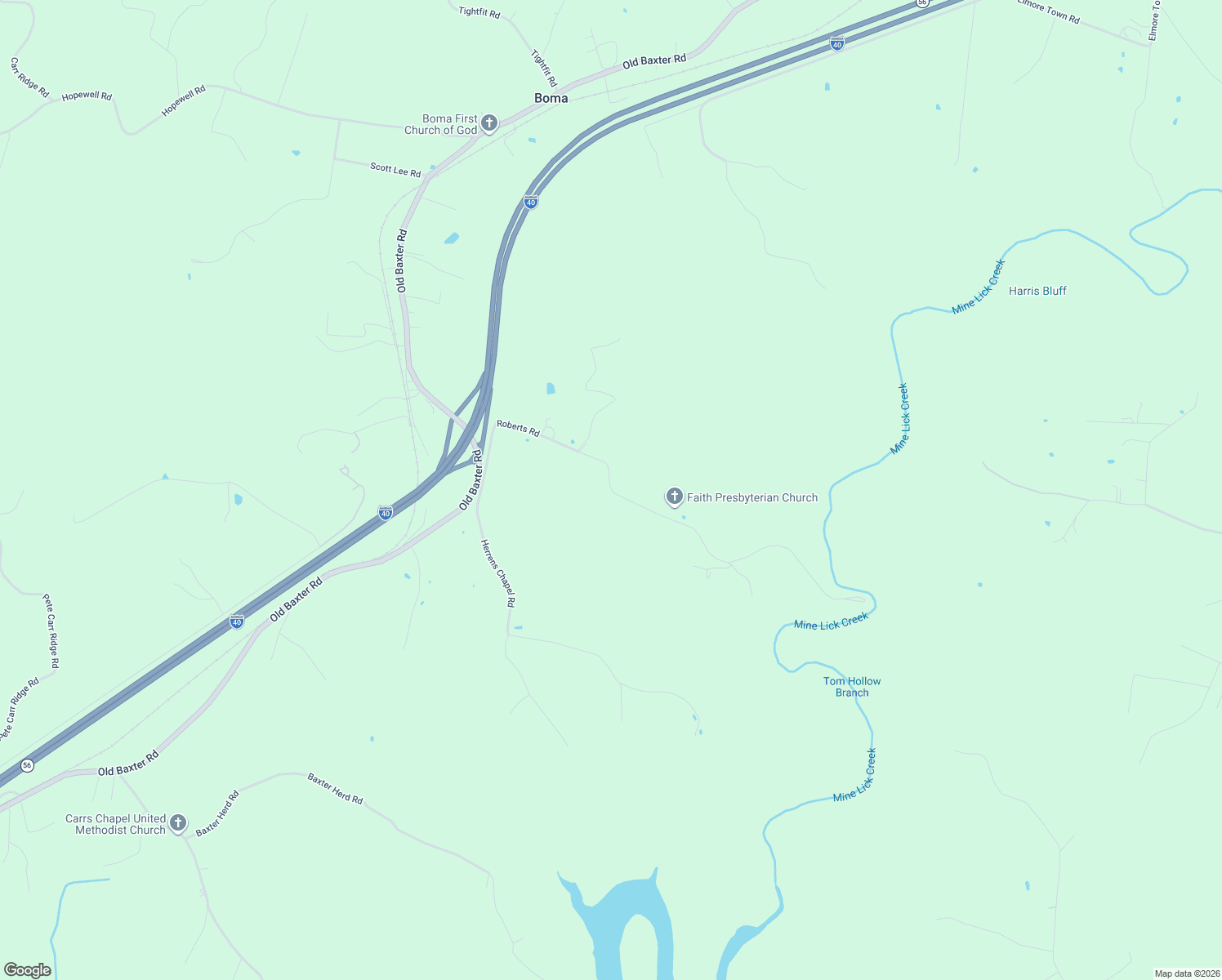 map of restaurants, bars, coffee shops, grocery stores, and more near Roberts Road in Silver Point