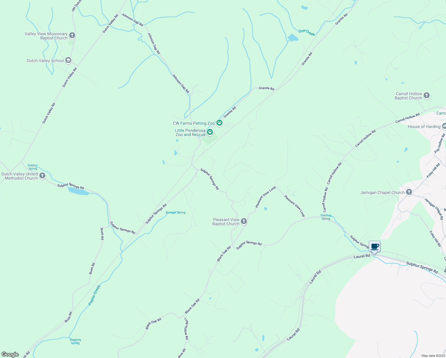 map of restaurants, bars, coffee shops, grocery stores, and more near 119 Hendren Lane in Clinton